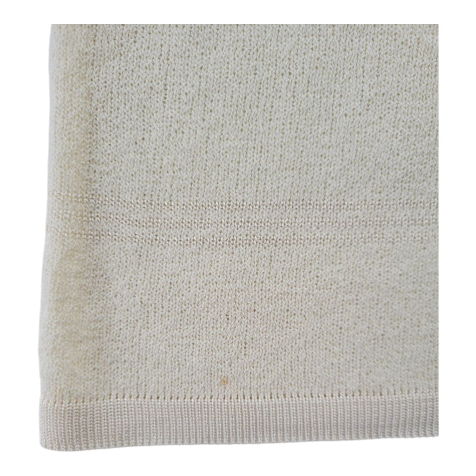 Stephanie Rogers Women's Beige Knit Cardigan M Short Sleeve Button Sweater