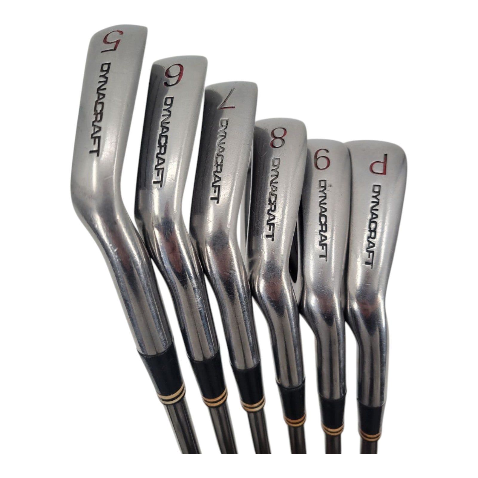 Dynacraft Plus RH Iron Set 5-9 PW TT Lite Steel Golf Pride 6 Club Bundle