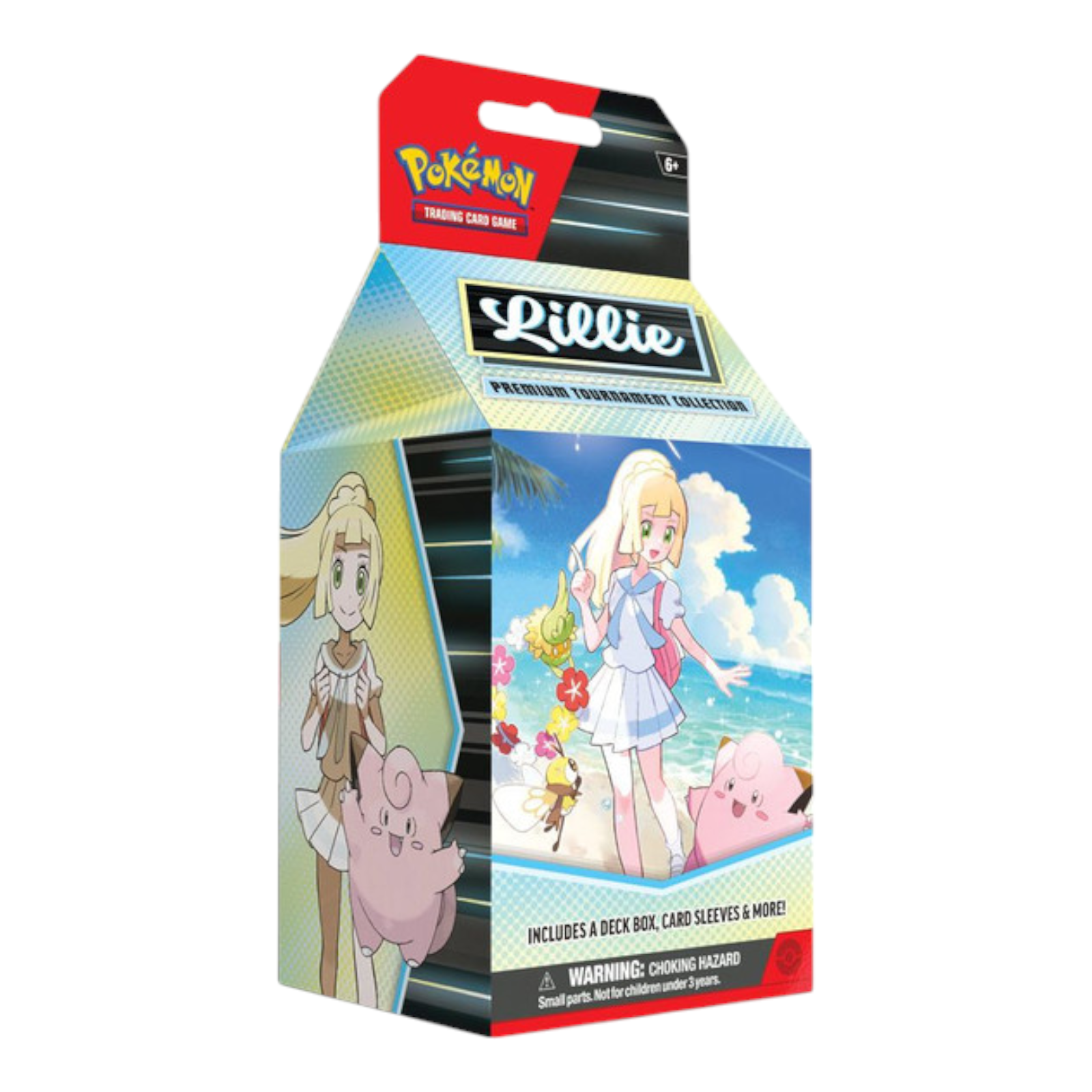 Pokemon TCG Lillie Premium Tournament Collection Clefairy ex 6 Booster Packs