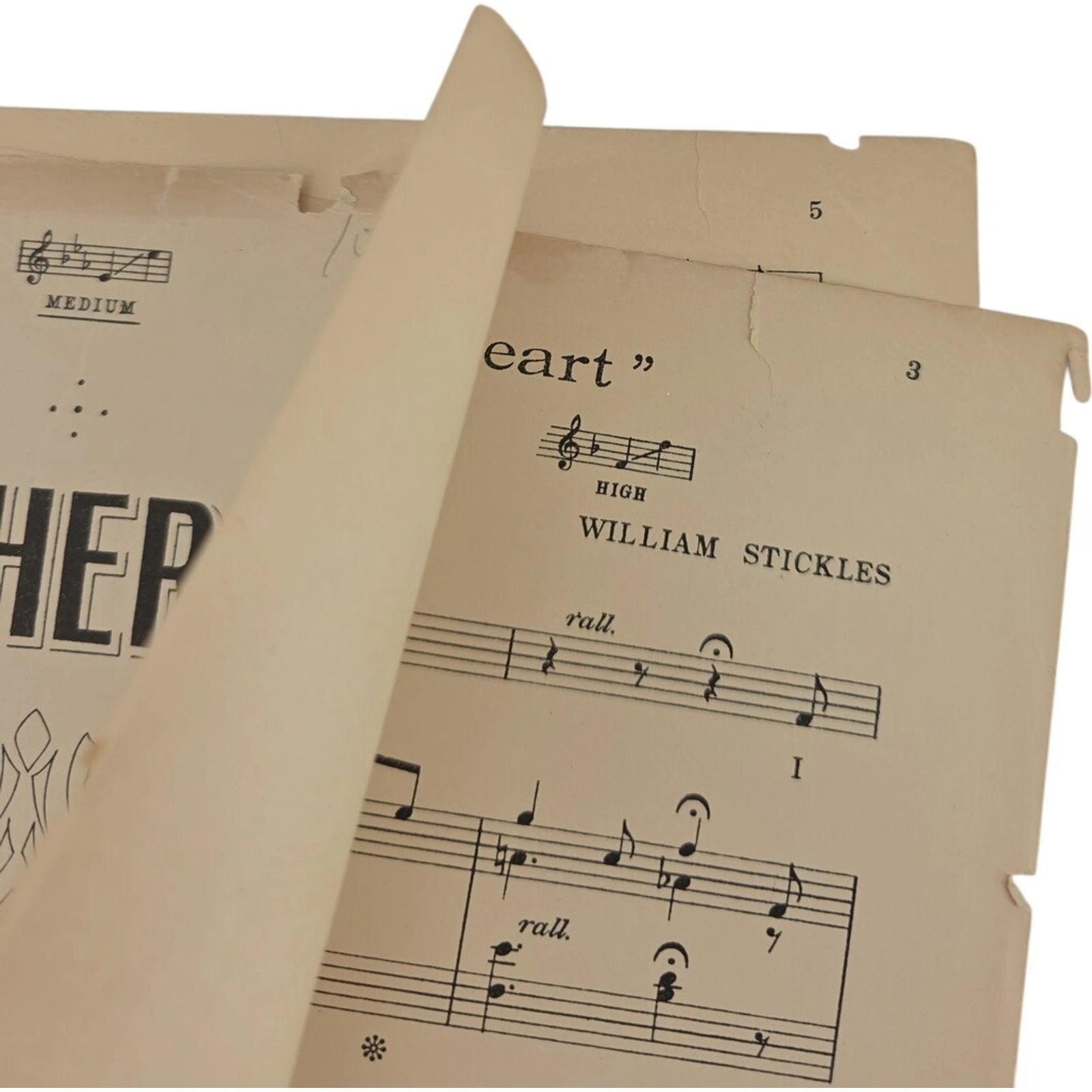 Vintage 1930s Sheet Music The Mither Heart by William Stickles