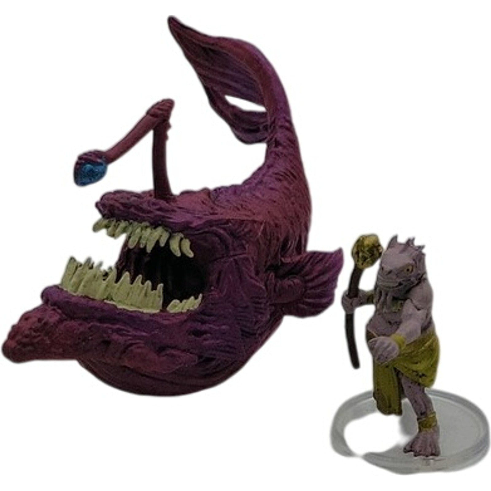 D&D Nolzur’s Marvelous Miniatures – Angler Fish Monster & Kuo-Toa Priest Painted