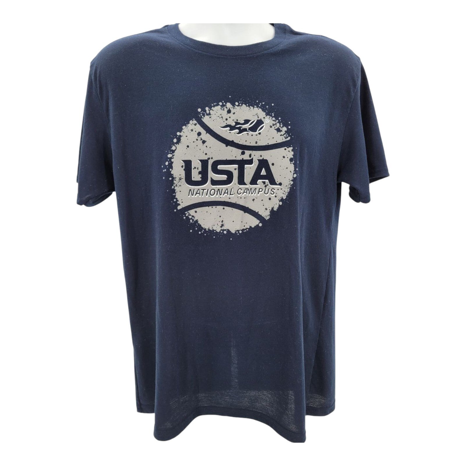 Gildan USTA National Campus Blue Moisture Wicking Tennis Tee Ladies L