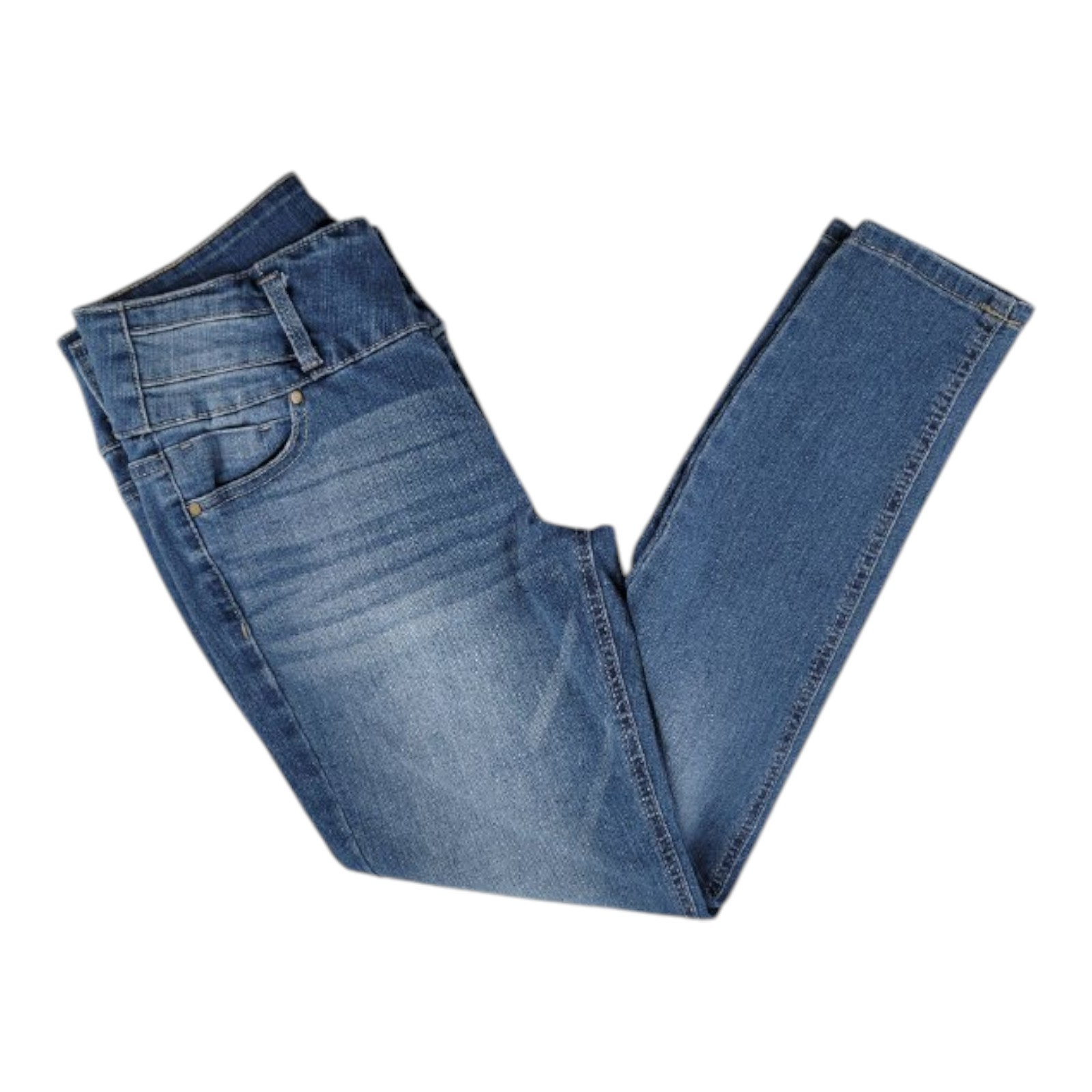 D. Jeans Women's Skinny Jeans Size 6 Blue Stretch High Rise 3-Button