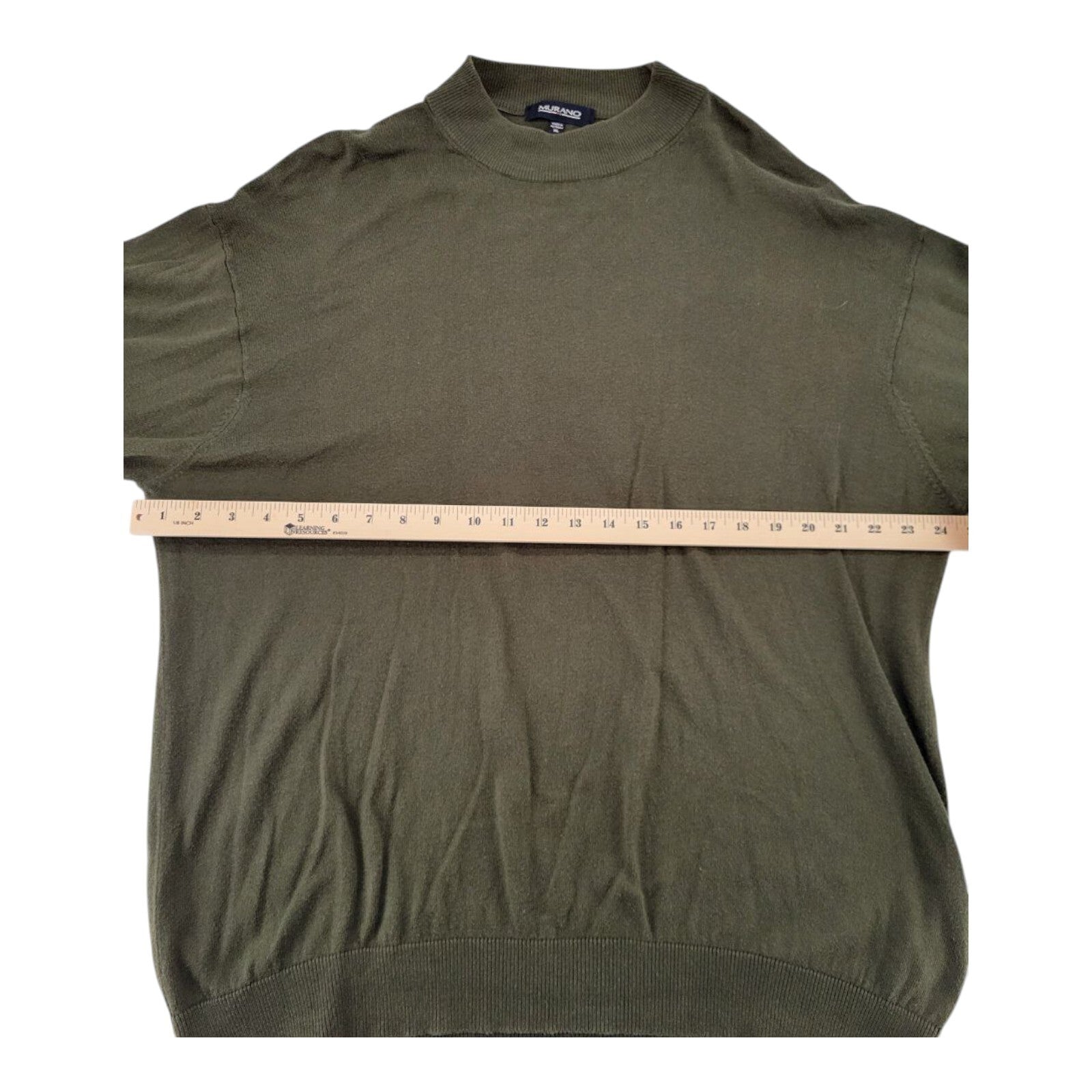 Murano Olive Green Mock Neck Sweater Mens Long Sleeve Size XL