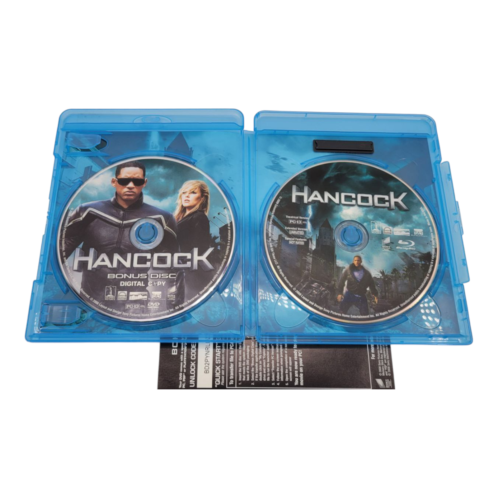 Marvel 4 Action Fantasy Blu Ray Movie Bundle - Iron Man Punisher Hancock Thor