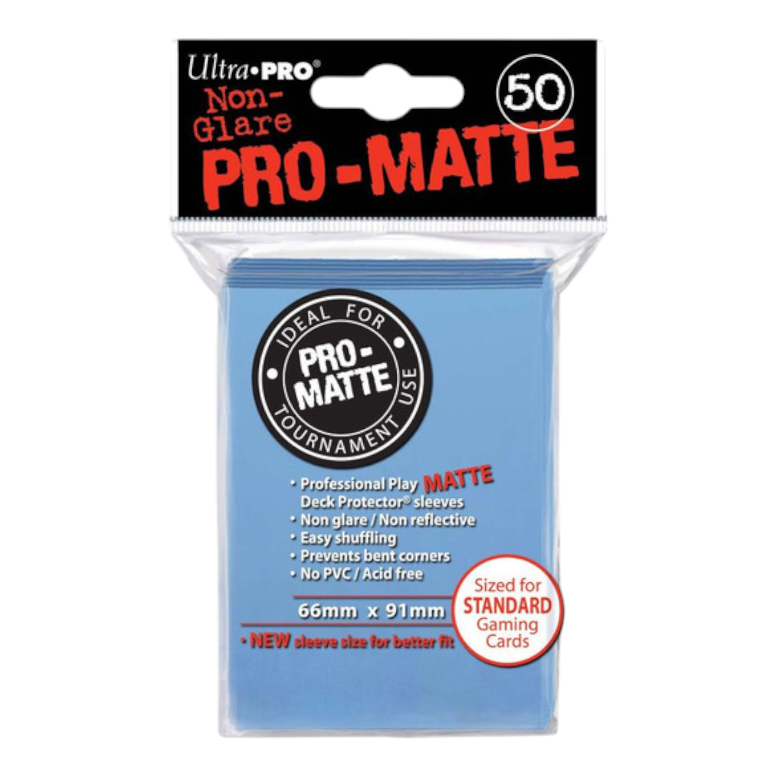Ultra Pro Deck Protector Standard Sleeves Pro Matte Light Blue 50 Count