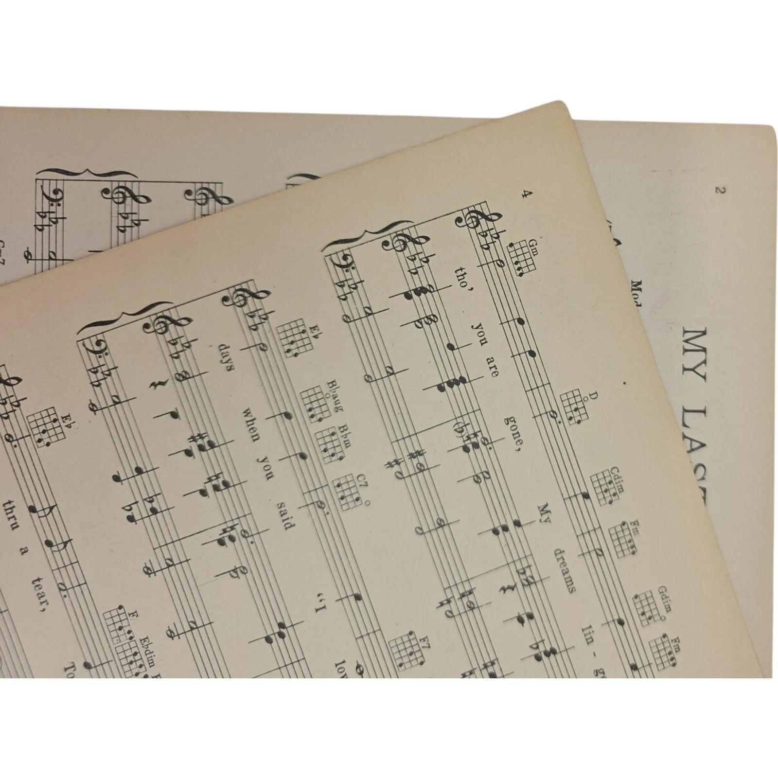 Vintage 1939 Sheet Music My Last Goodbye Blue Barron by Eddy Howard