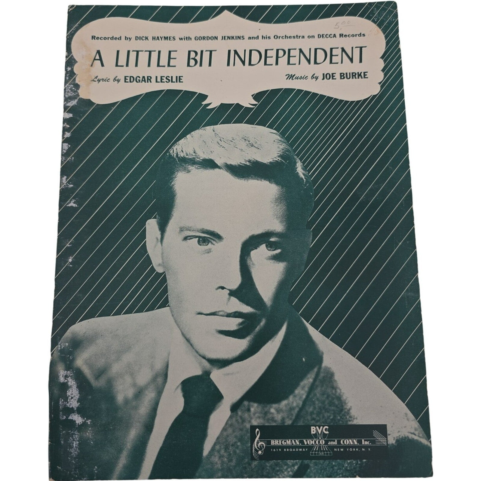 Vintage 1935 Sheet Music A Little Bit Independent By Edgar Leslie and Joe Burke
