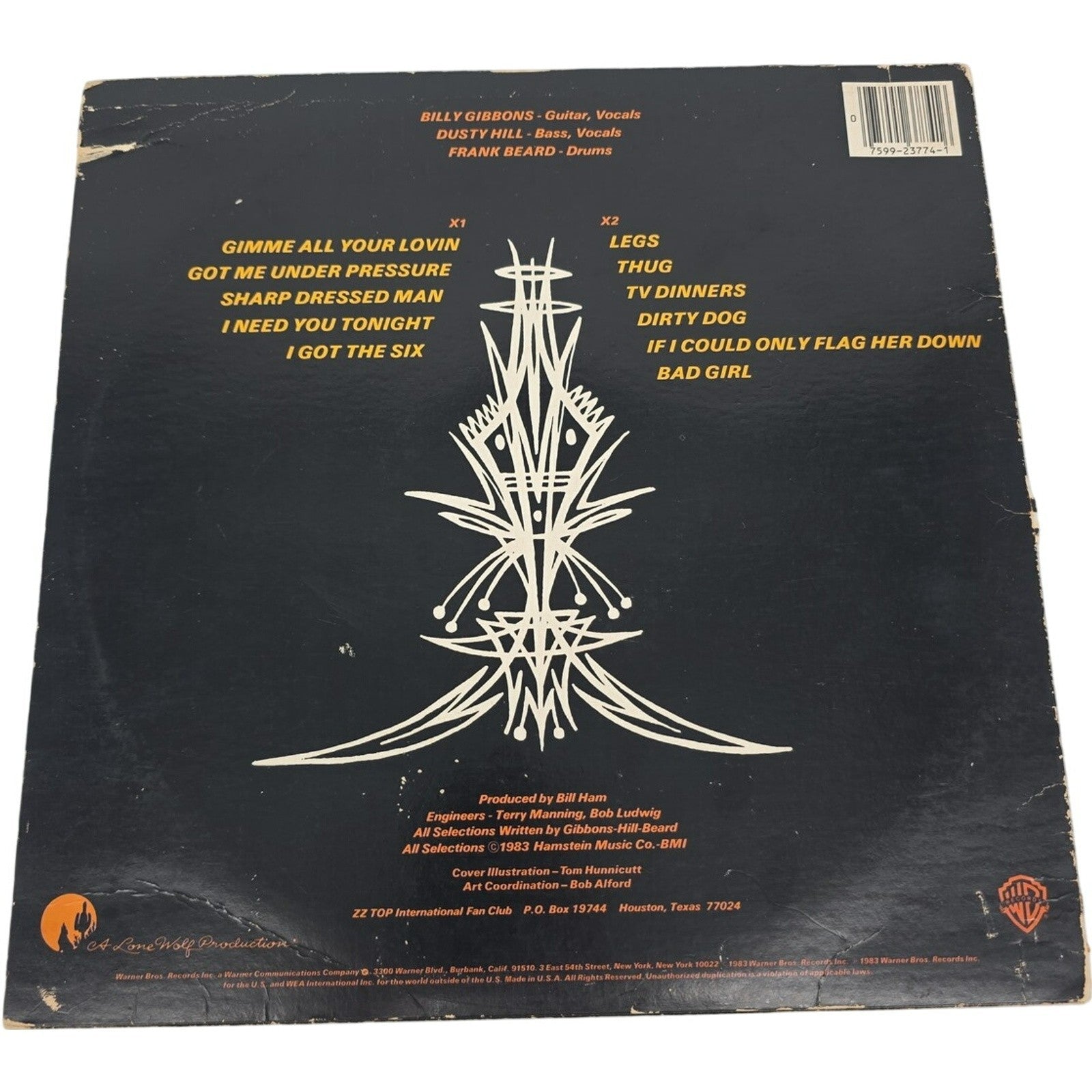 Eliminator by ZZ Top Original Shrink Vinyl 1983