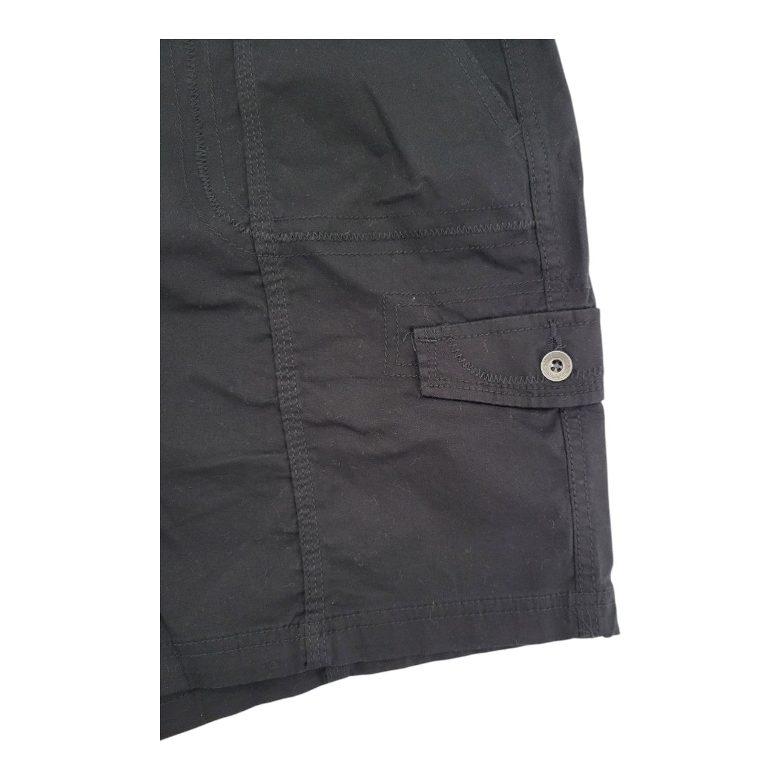 Style & Co Women's Cargo Shorts 14W Black Mid Rise Comfort Waist Pockets
