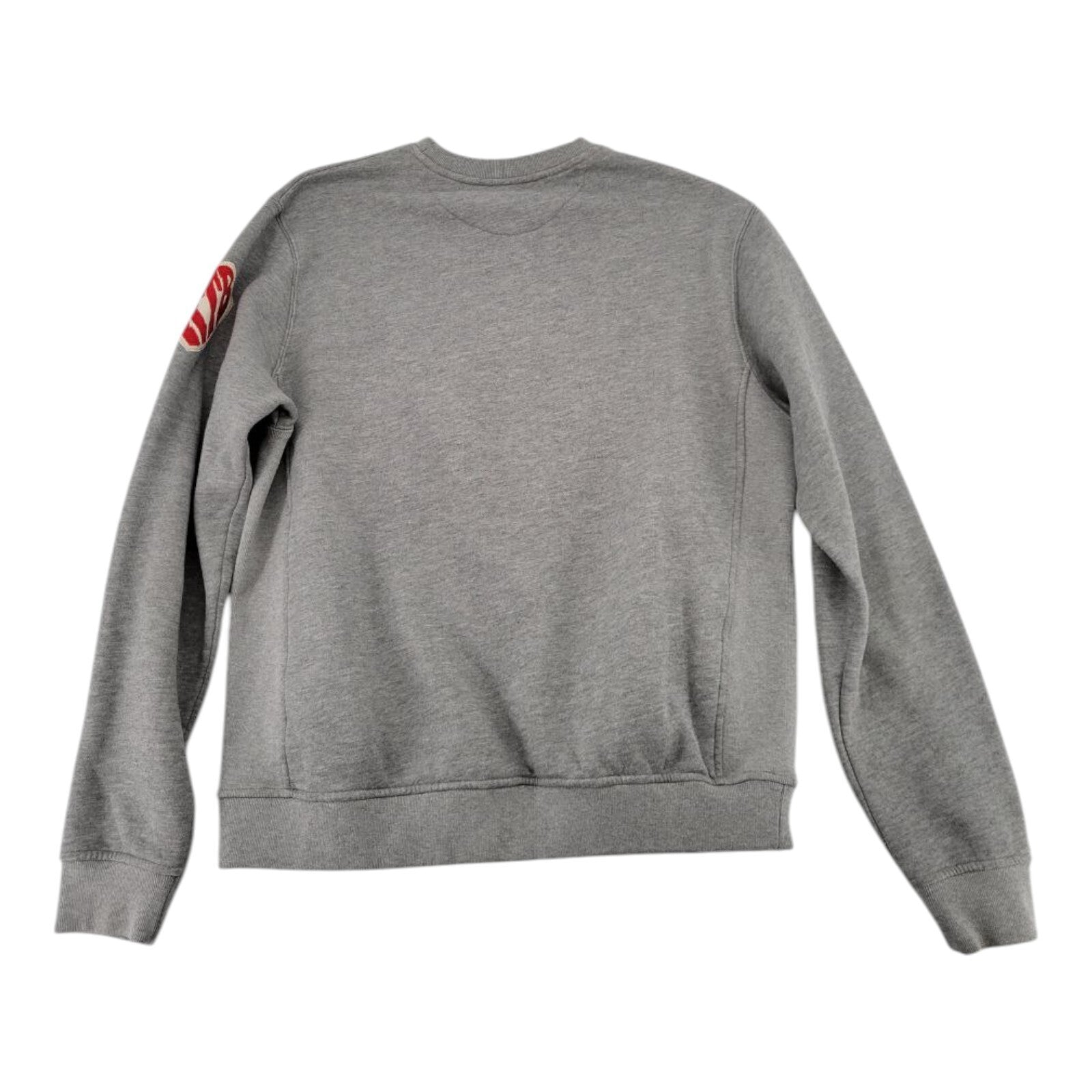 Red Tag Brand Bear Patch USA Flag Graphic Gray Sweatshirt 46x26