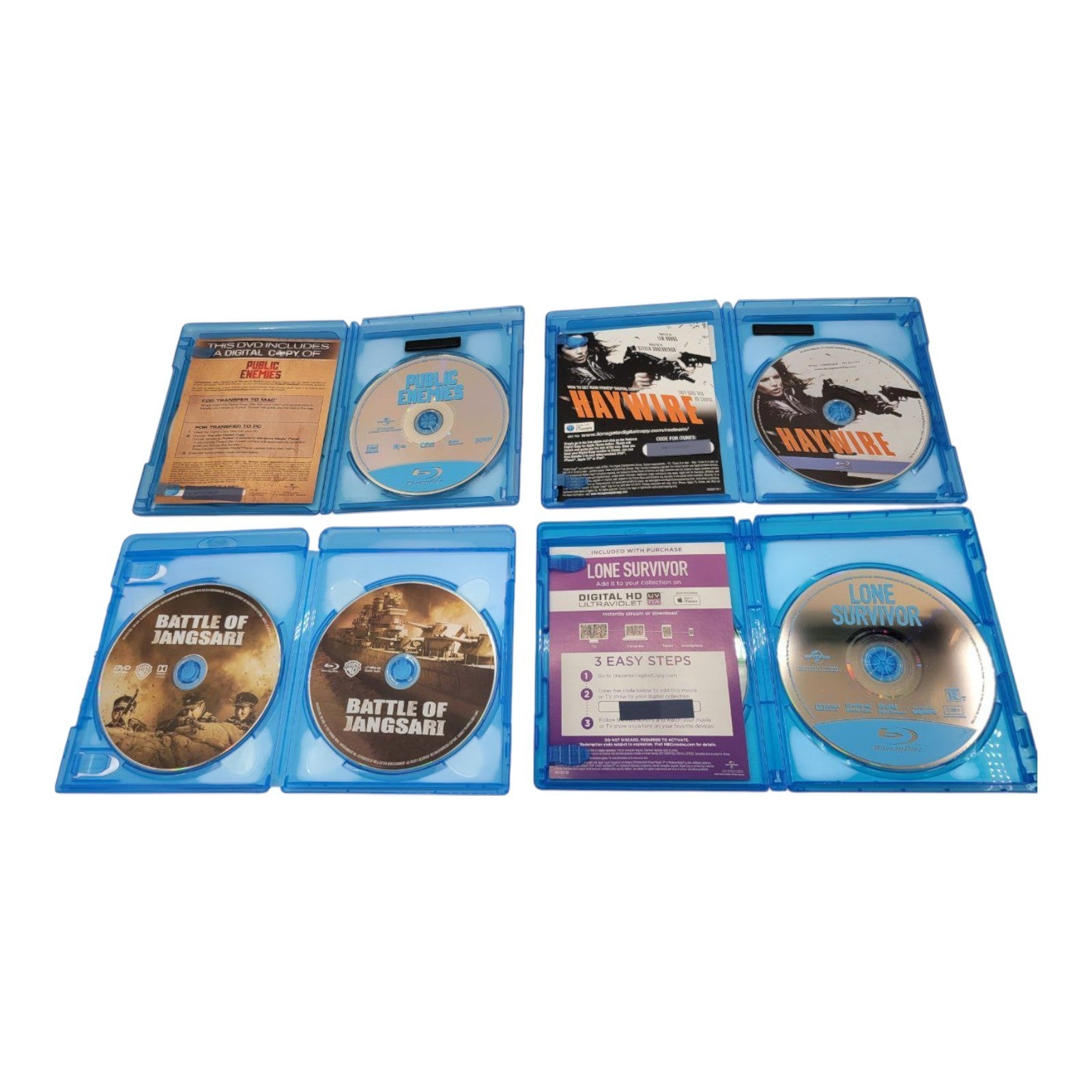 Public Enemies Haywire Lone Survivor Jangsari Blu-ray 4-Movie Bundle