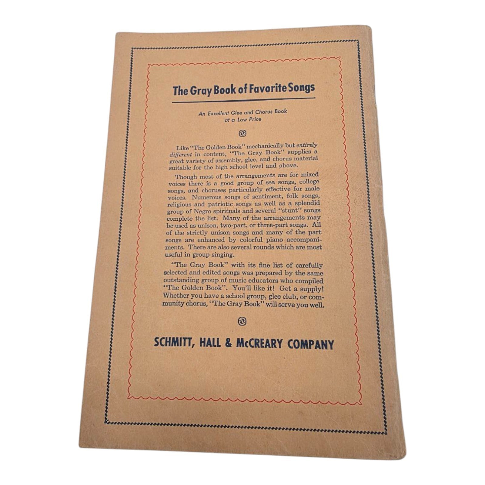 The Golden Book of Favorite Songs Schmitt Hall & McCreary Vintage Music Songbook