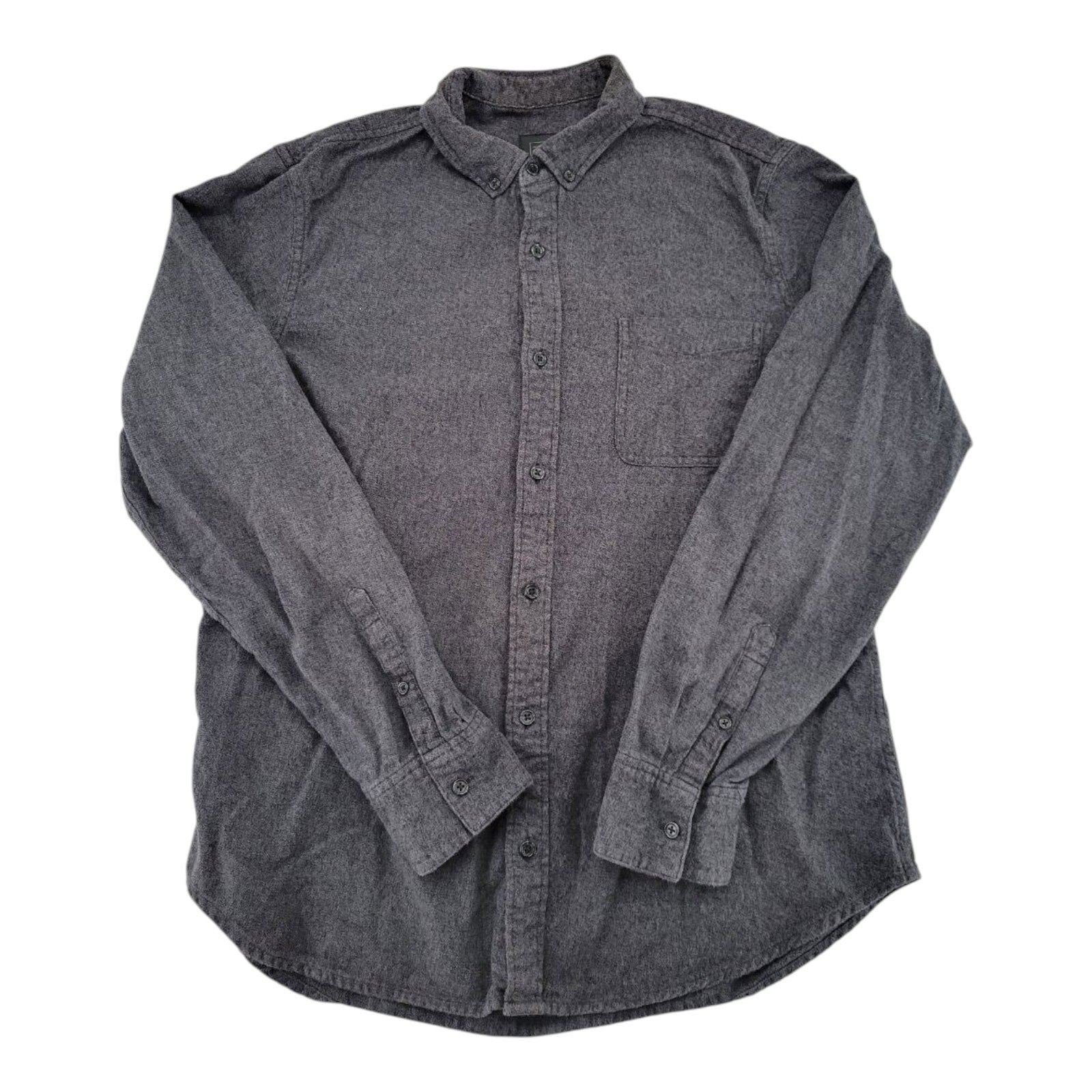 14th & Union Gray Dress Shirt Mens Button Up Long Sleeve Size L