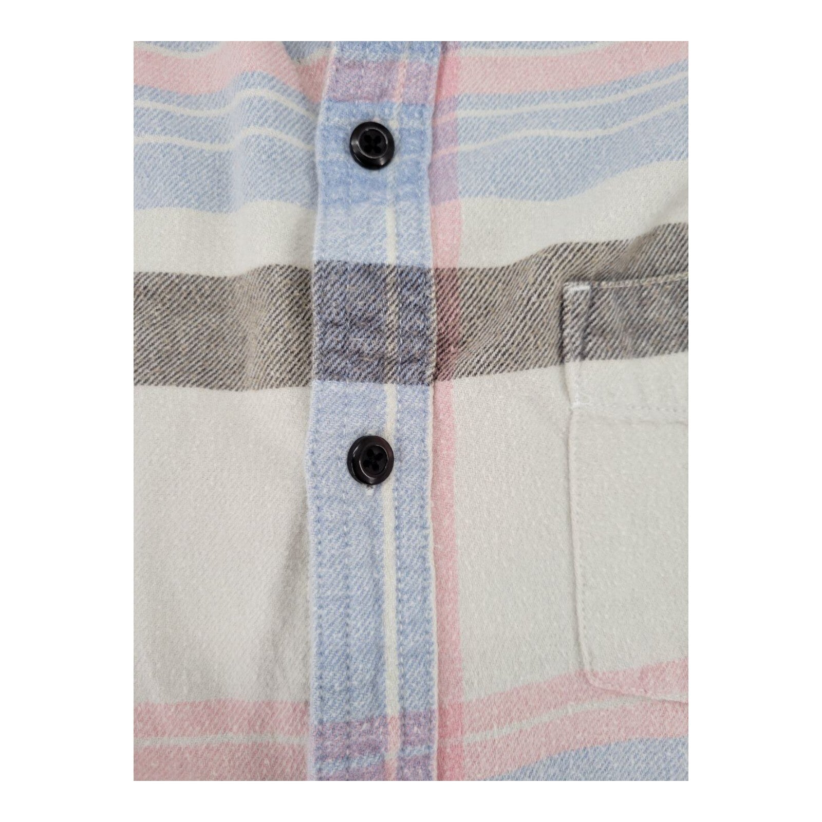Pacsun Pink Blue Plaid Flannel Shirt Mens Button Up Long Sleeve Size M