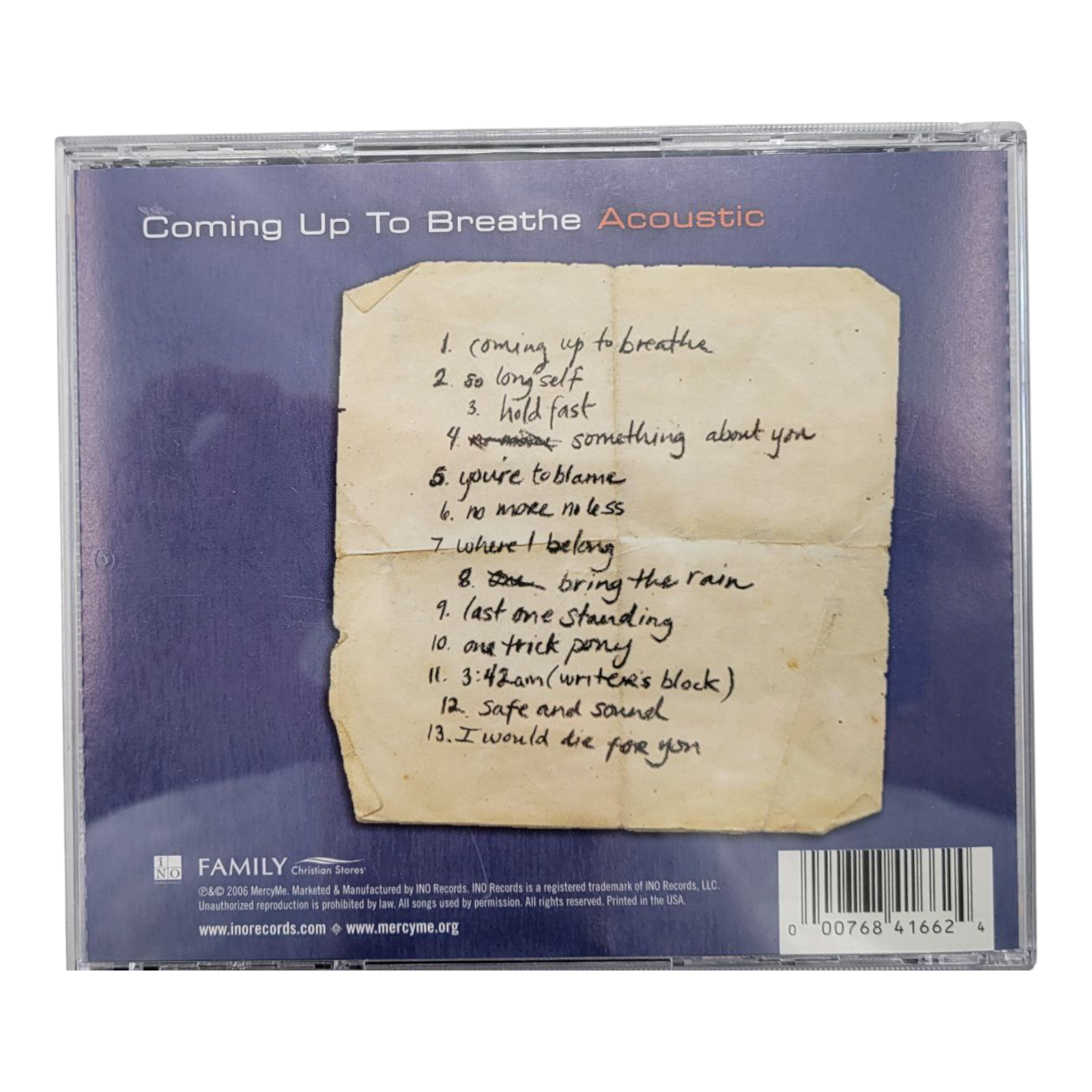 MercyMe Coming Up To Breathe and The Generous Mr Lovewell 2 CD Bundle