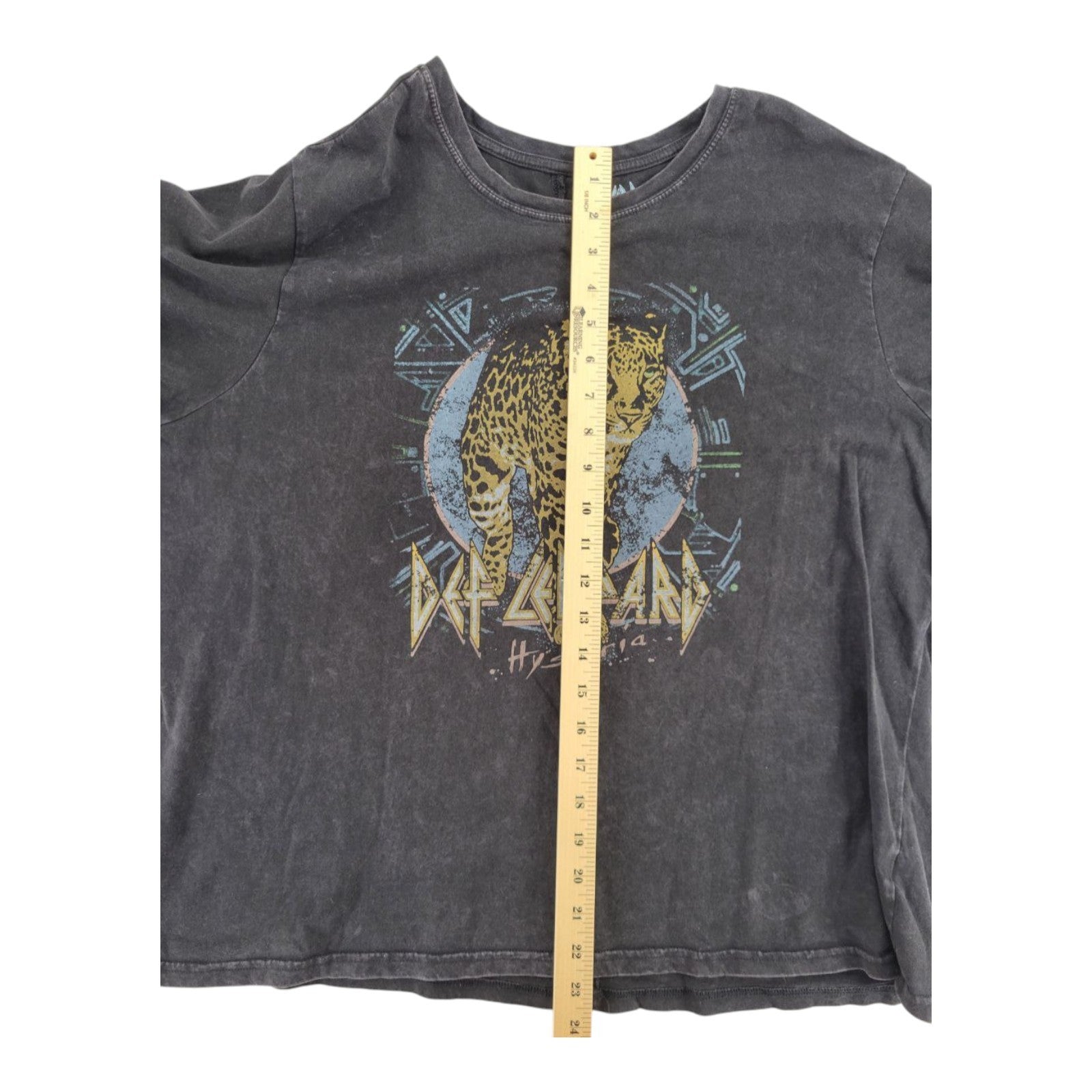 Def Leppard Hysteria Graphic Band Tee Black Leopard Tour Shirt Men's XL