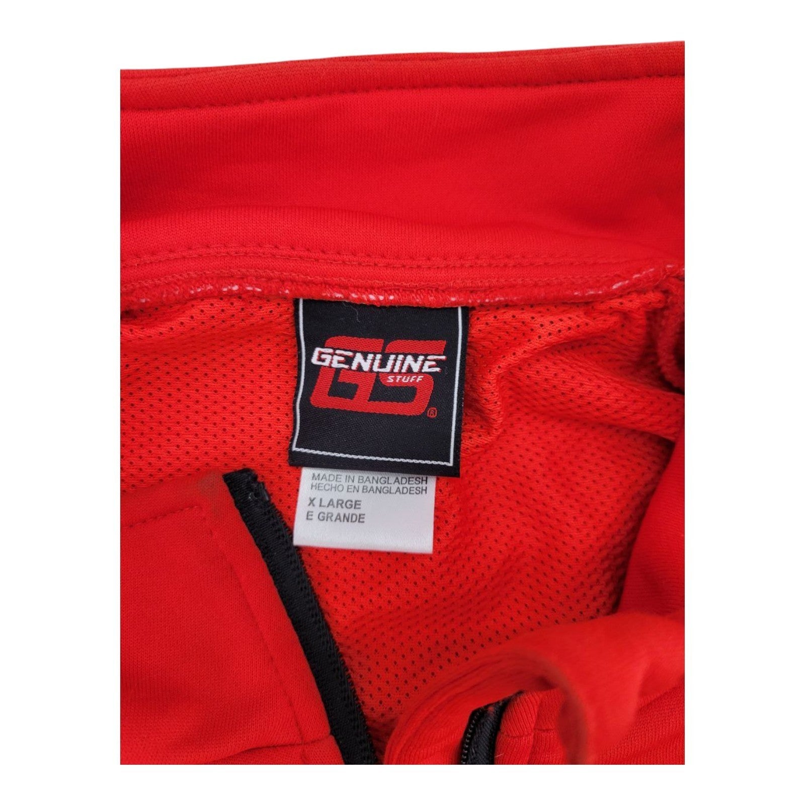 Georgia Bulldogs 1/4 Zip Pullover XL Red Black Zippers Logo Genuine Stuff