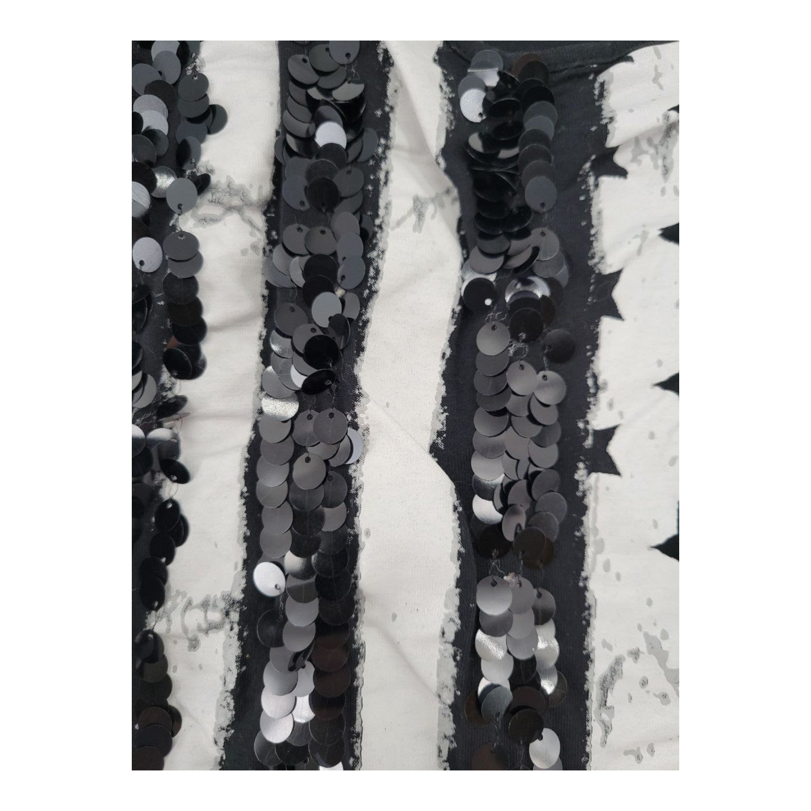 Rue 21 Womens American Flag Sequin Tank Top Racerback Stars Stripes Black XL