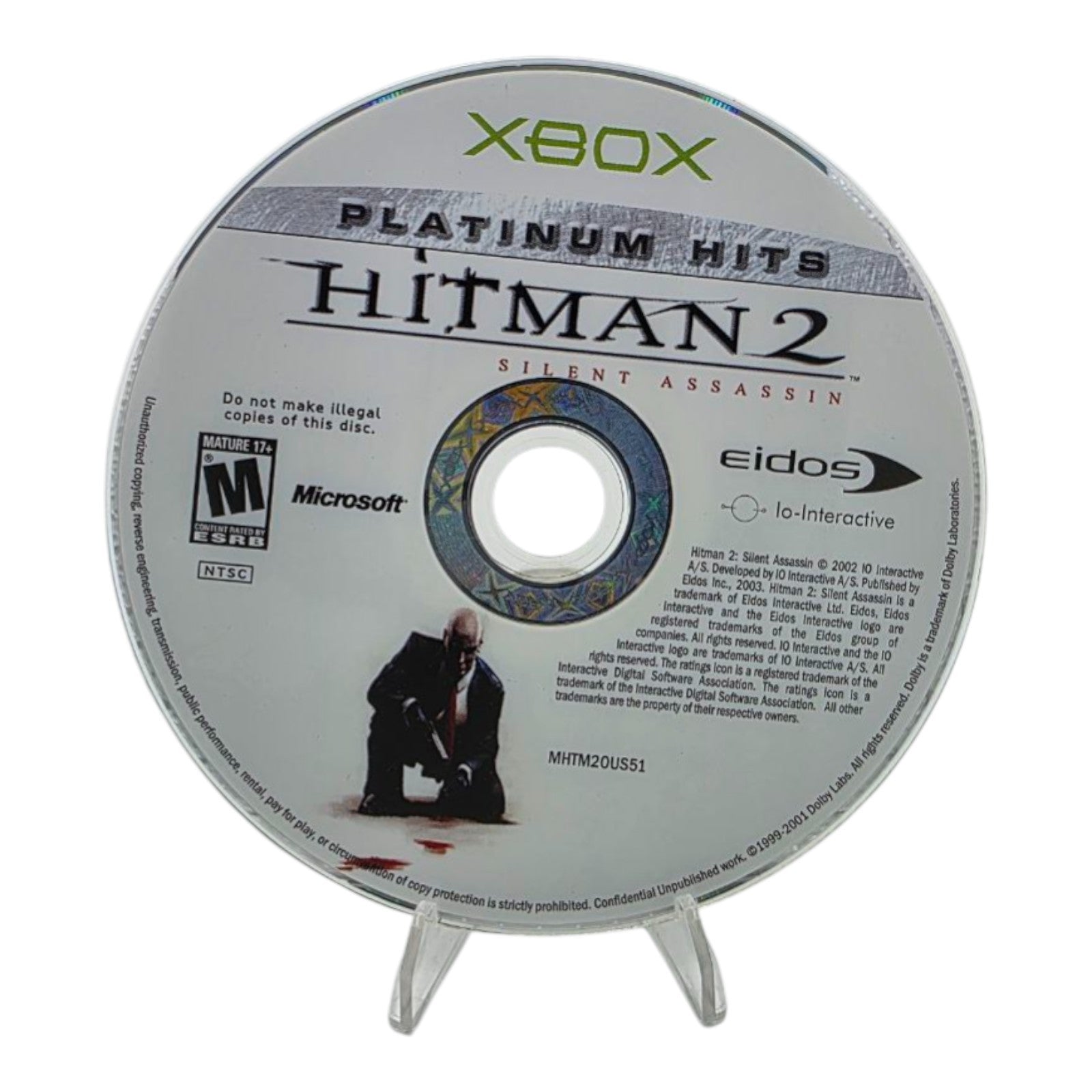 Hitman 2 Silent Assassin Xbox Platinum Hits Complete Tested No Manual