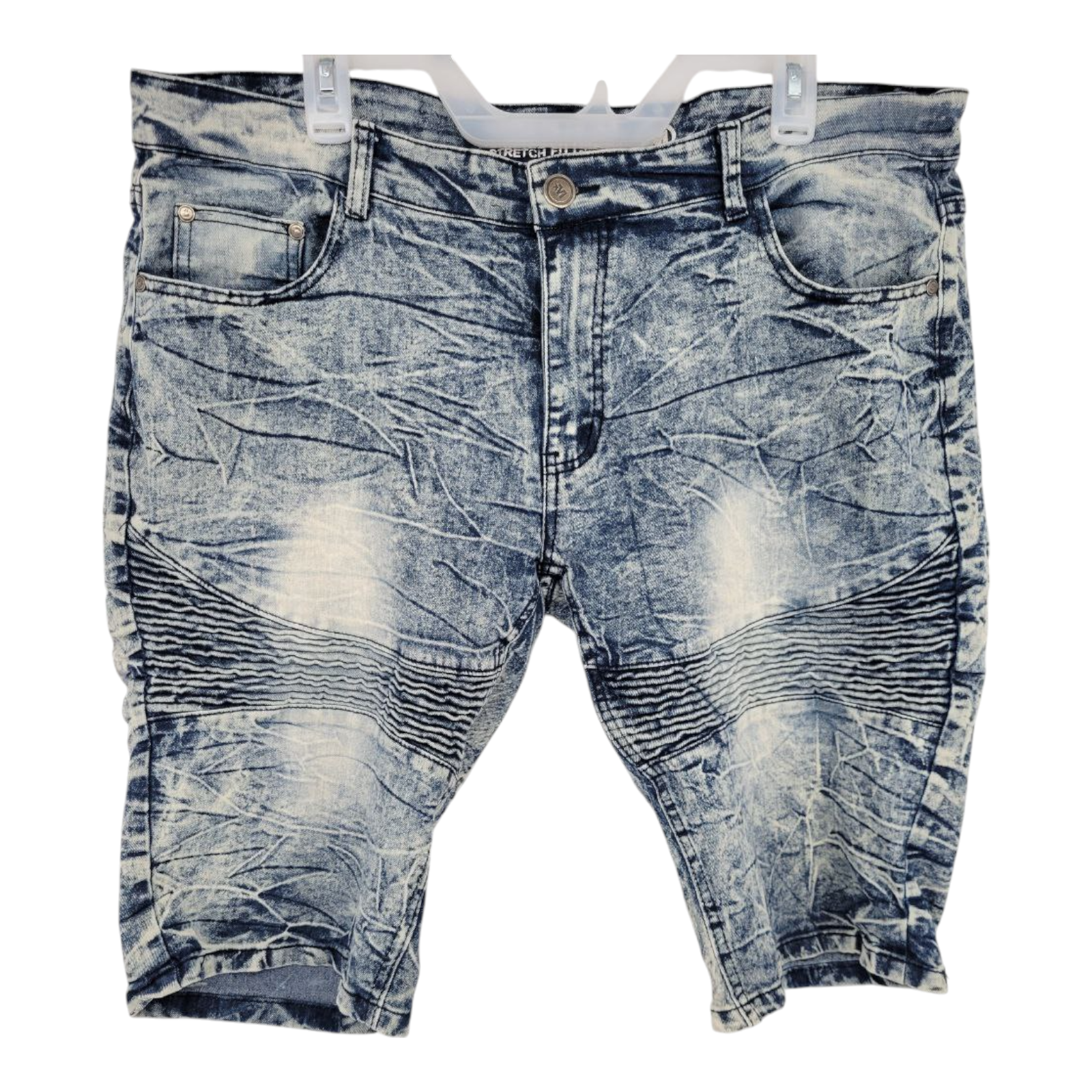 Mecca Since Day One Stretch Fit Acid Wash Denim Shorts Mens Size 40