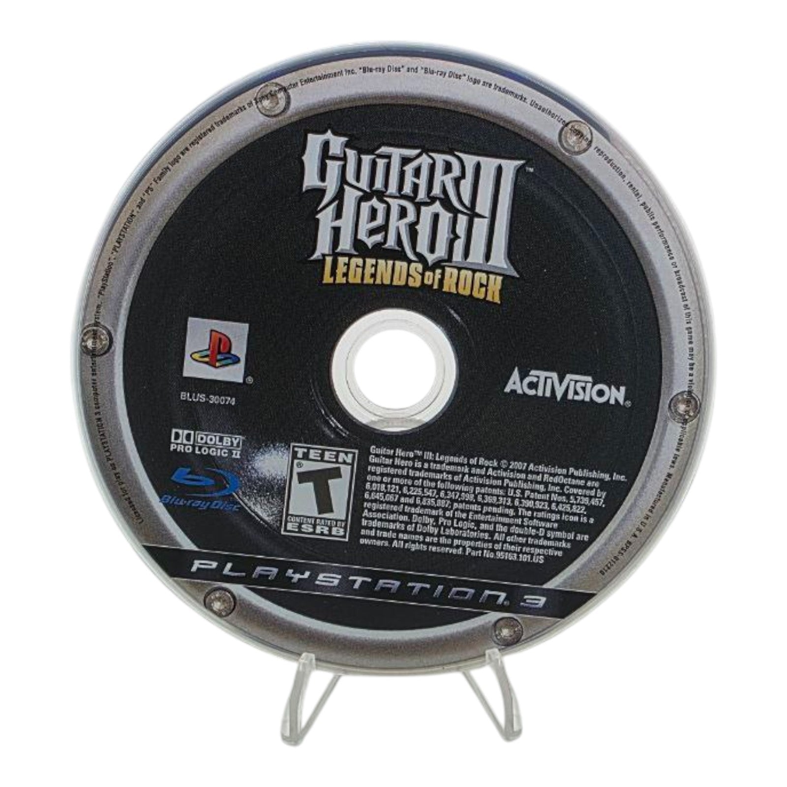 Guitar Hero III Legends of Rock PlayStation 3 PS3 Game Complete- Not For Resale