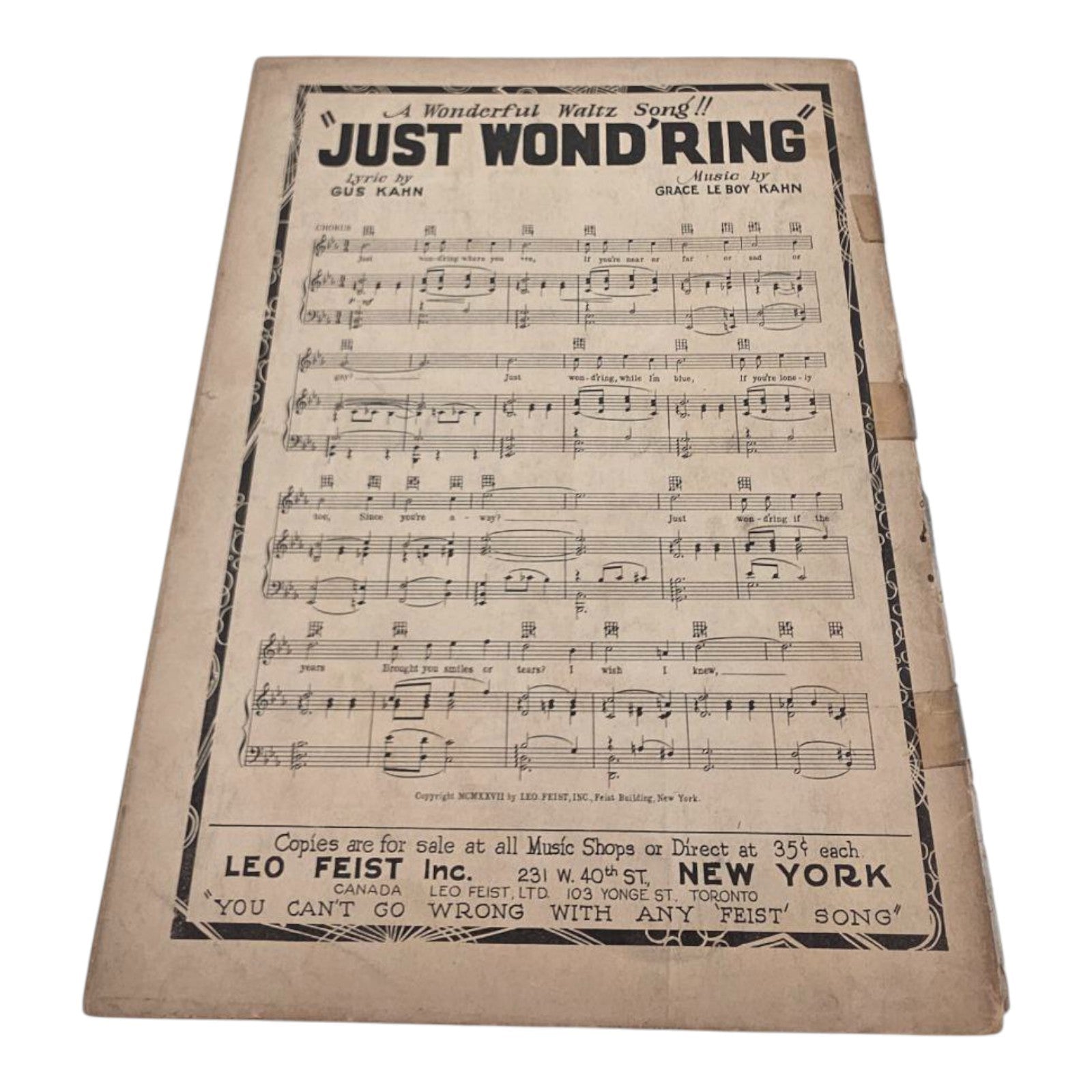 Feist Dance Folio No 12 Sheet Music 30 Dance Hits for Piano by Leo Feist Inc