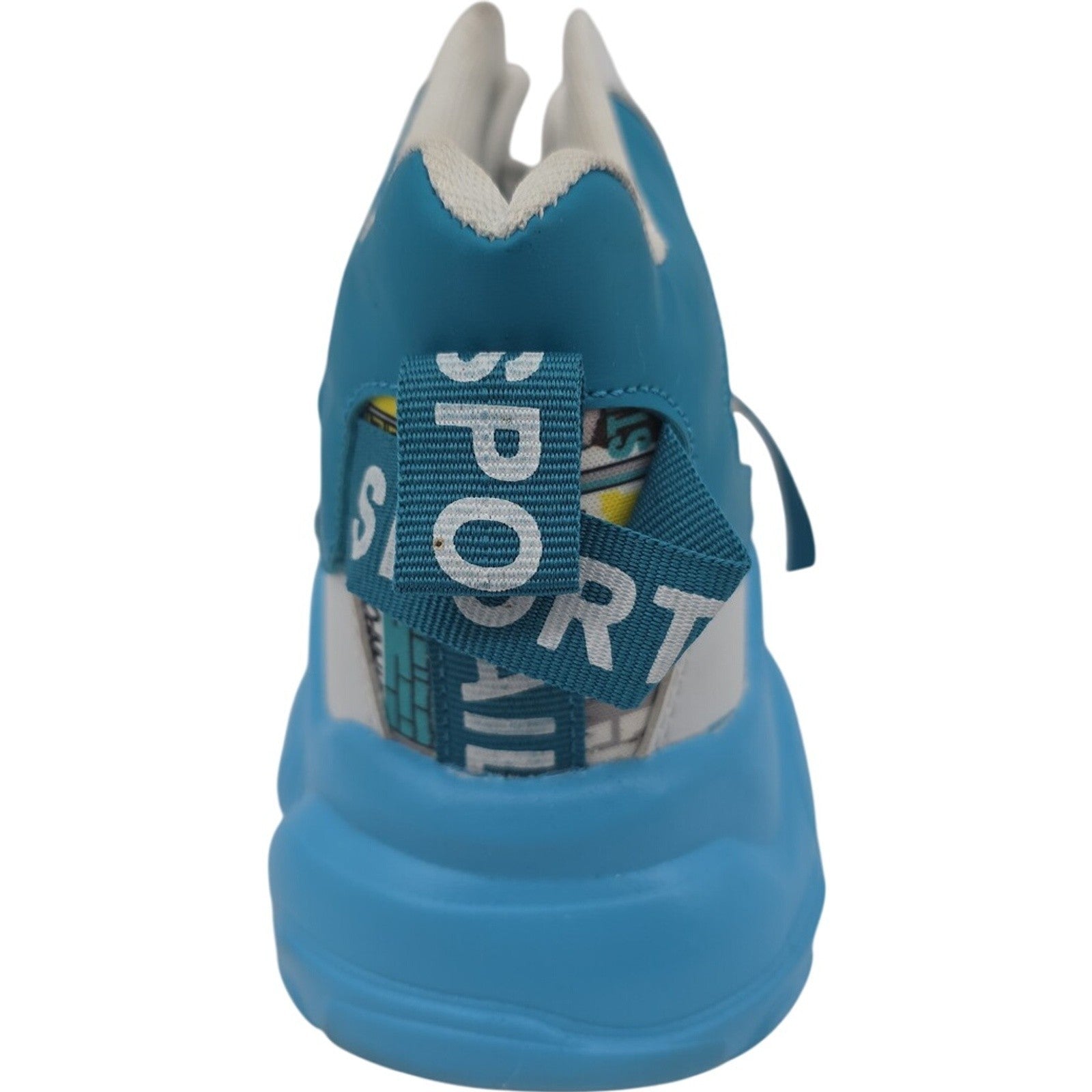 Fashion Casual High Top White Blue High Top Chunky Sneakers Size 39 Sport Shoes