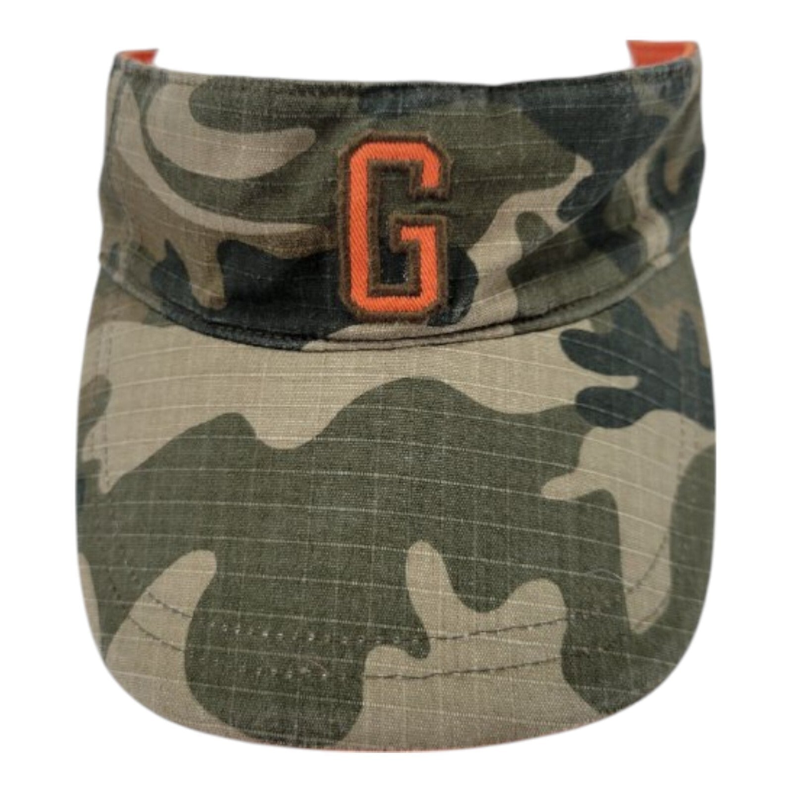 GAP Kids Camo Visor Green Orange Embroidered G Adjustable Hat L/XL
