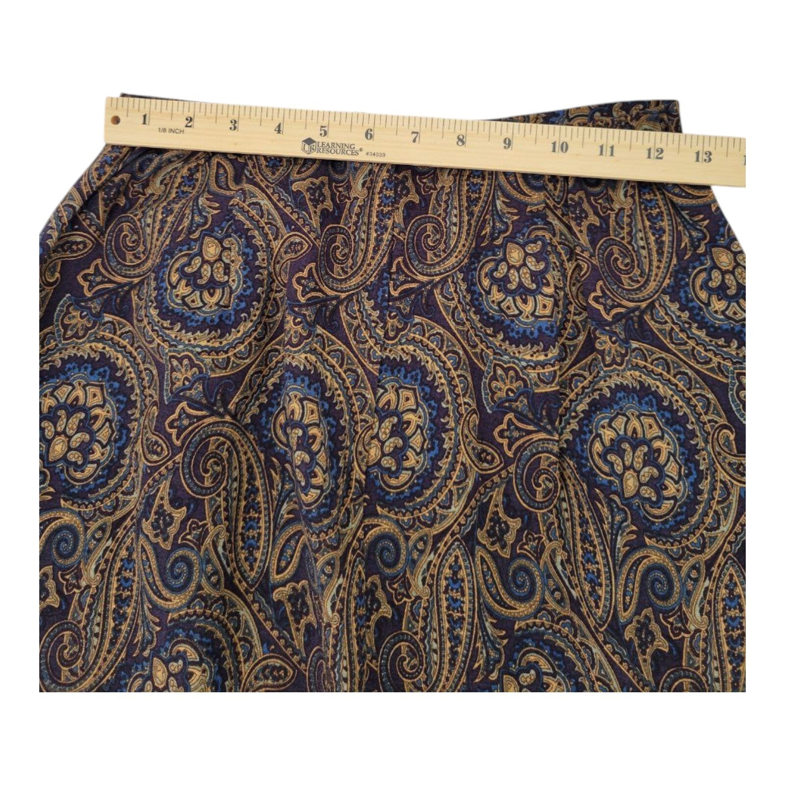 Sag Harbor Petite Paisley A-Line Midi Skirt Rayon Crepe Size 6