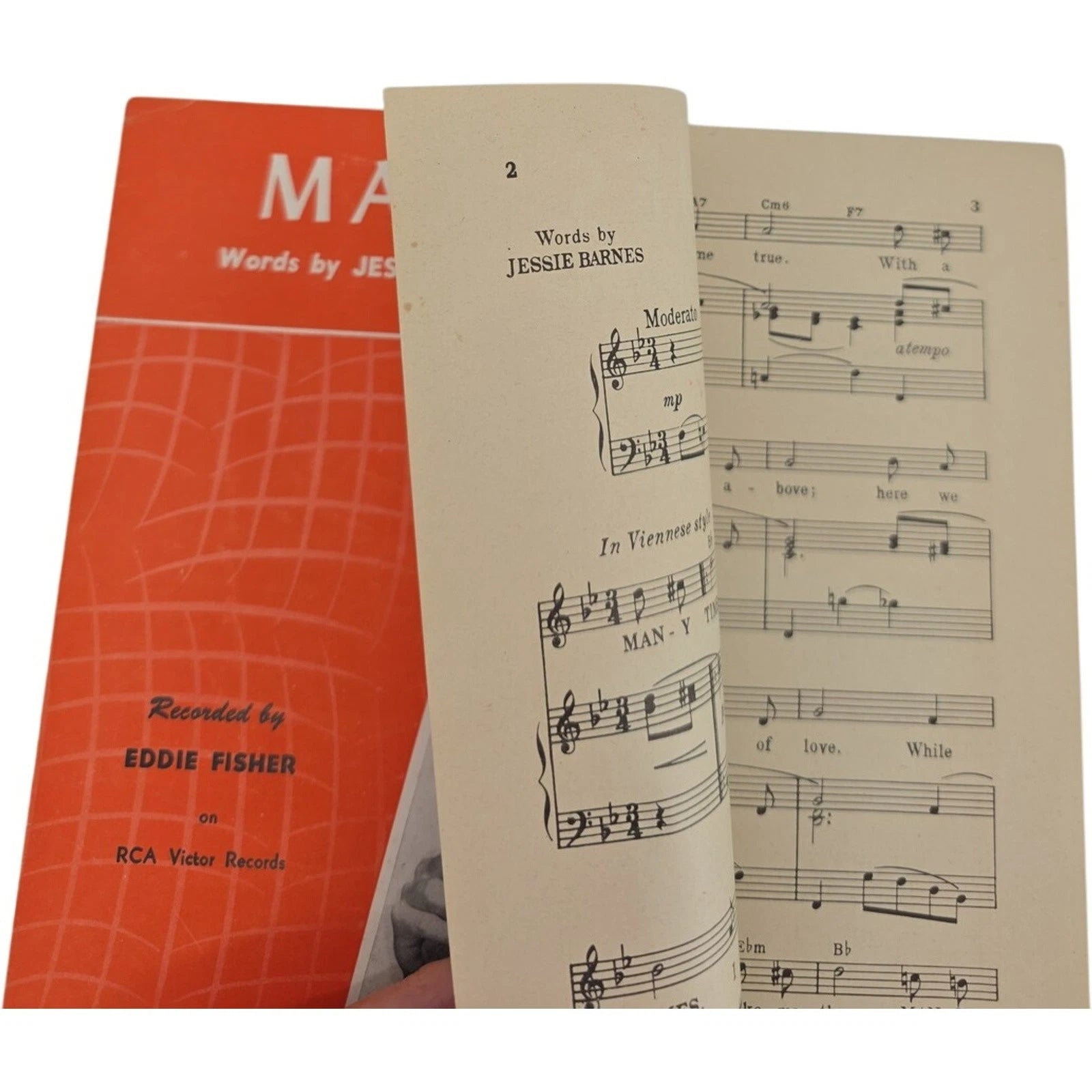 Vintage 1953 Sheet Music Many Times by Jessie Barnes and Felix Stahl