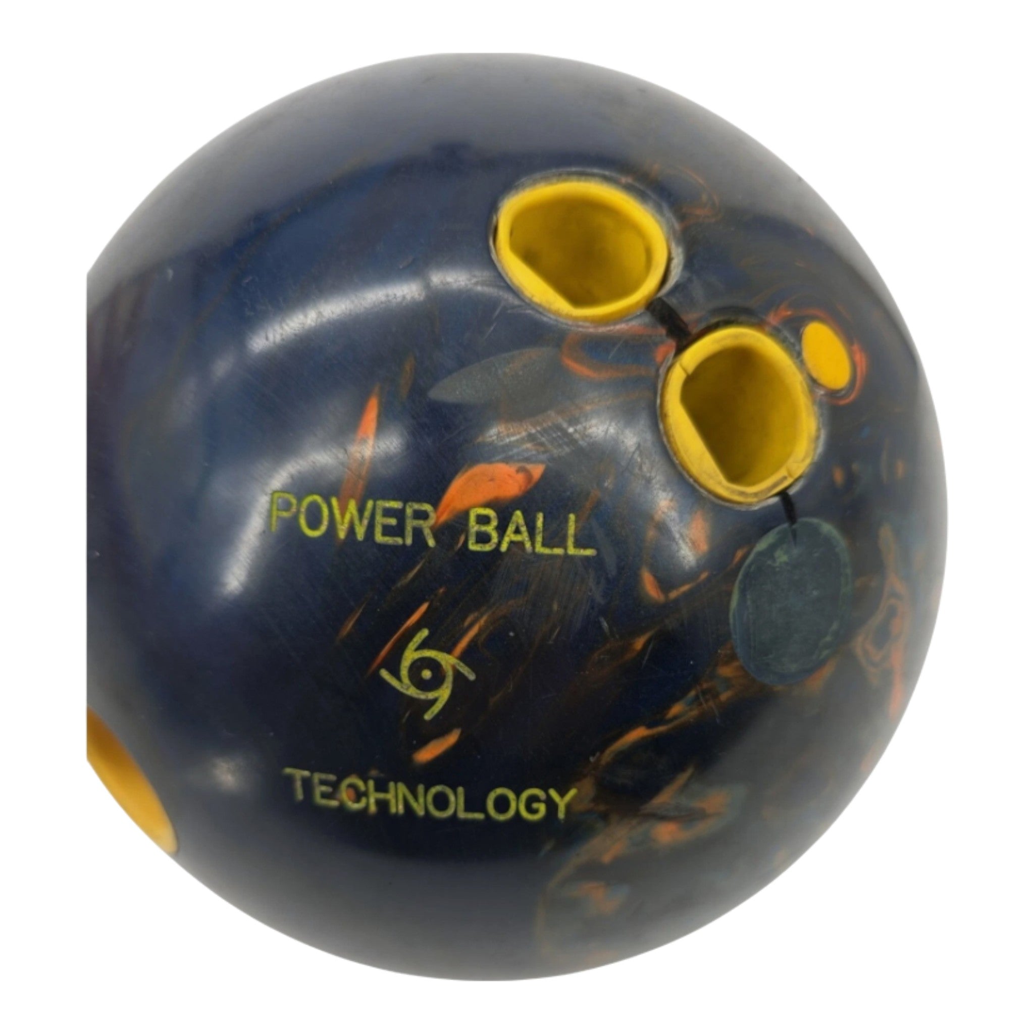 Storm Eraser PBT Power Ball Technology Bowling Ball Blue Orange Swirl Made in US