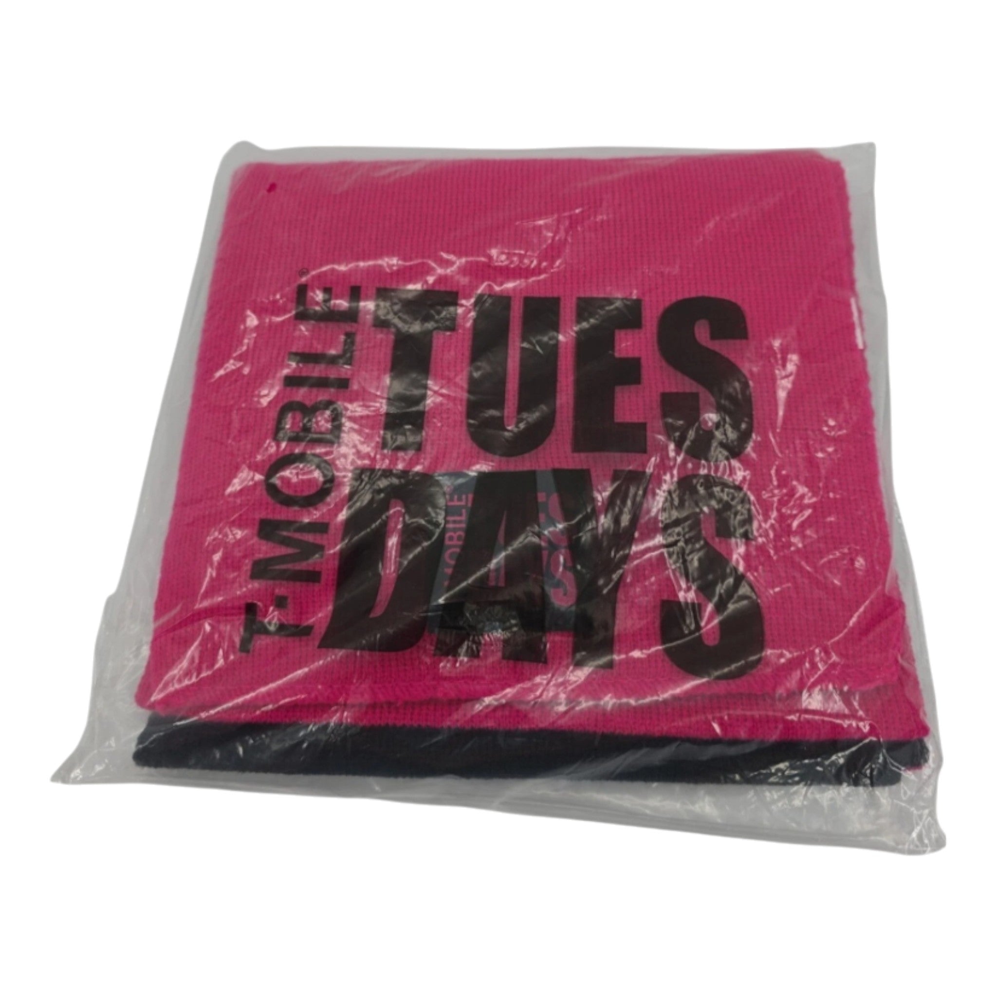T Mobile Pink Black T-Mobile Tuesdays Knit Winter Scarf Limited Edition