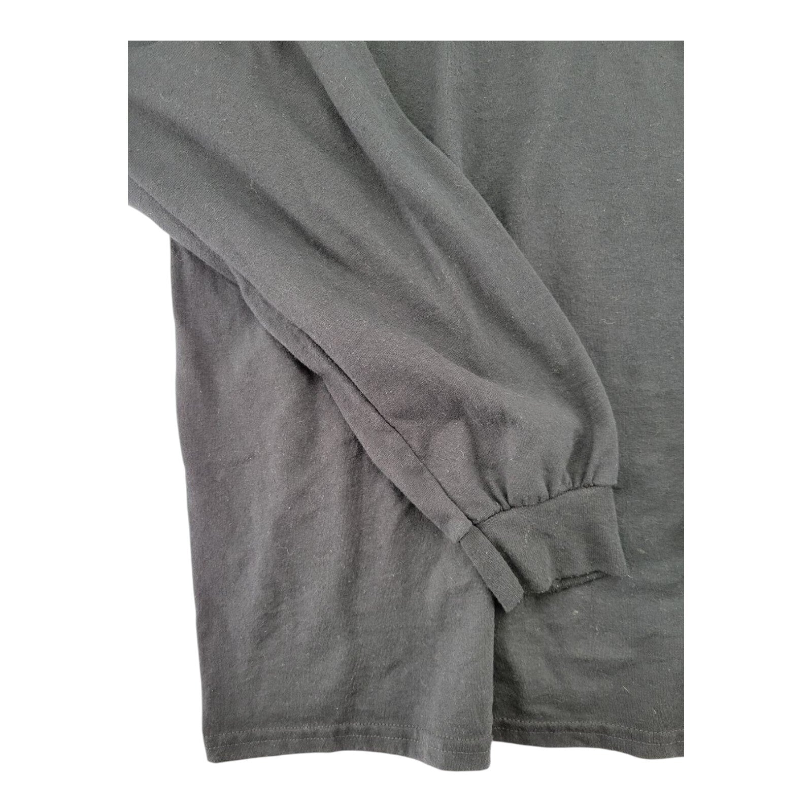 Gildan DryBlend Mens Black Long Sleeve Crew Neck T-Shirt Size 2XL