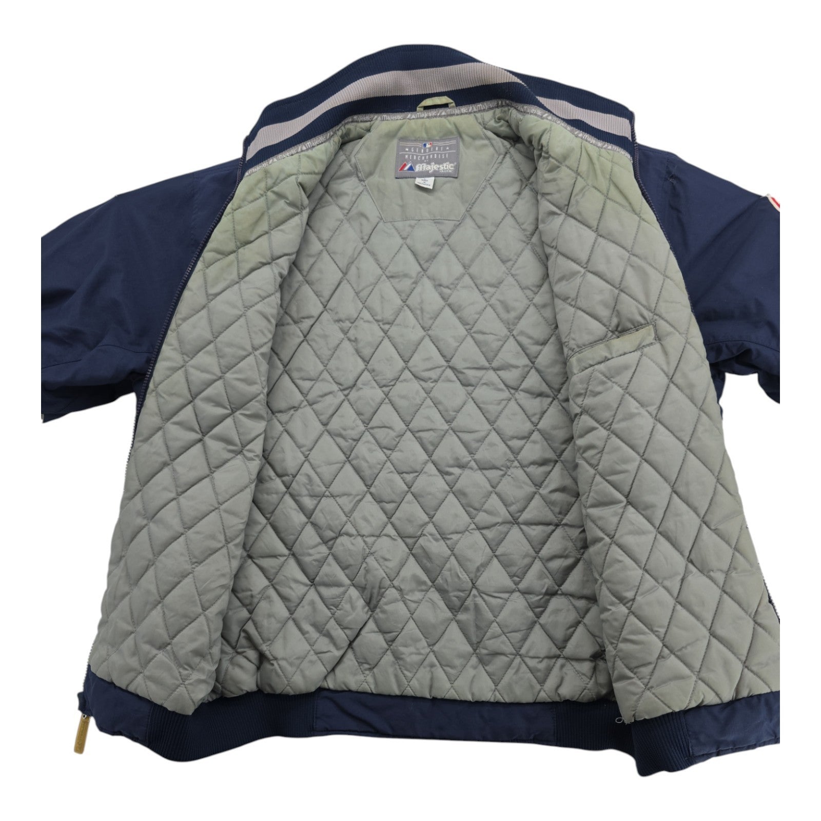 Majestic New York Yankees Full Zip Jacket Navy Gray MLB Men’s Size L