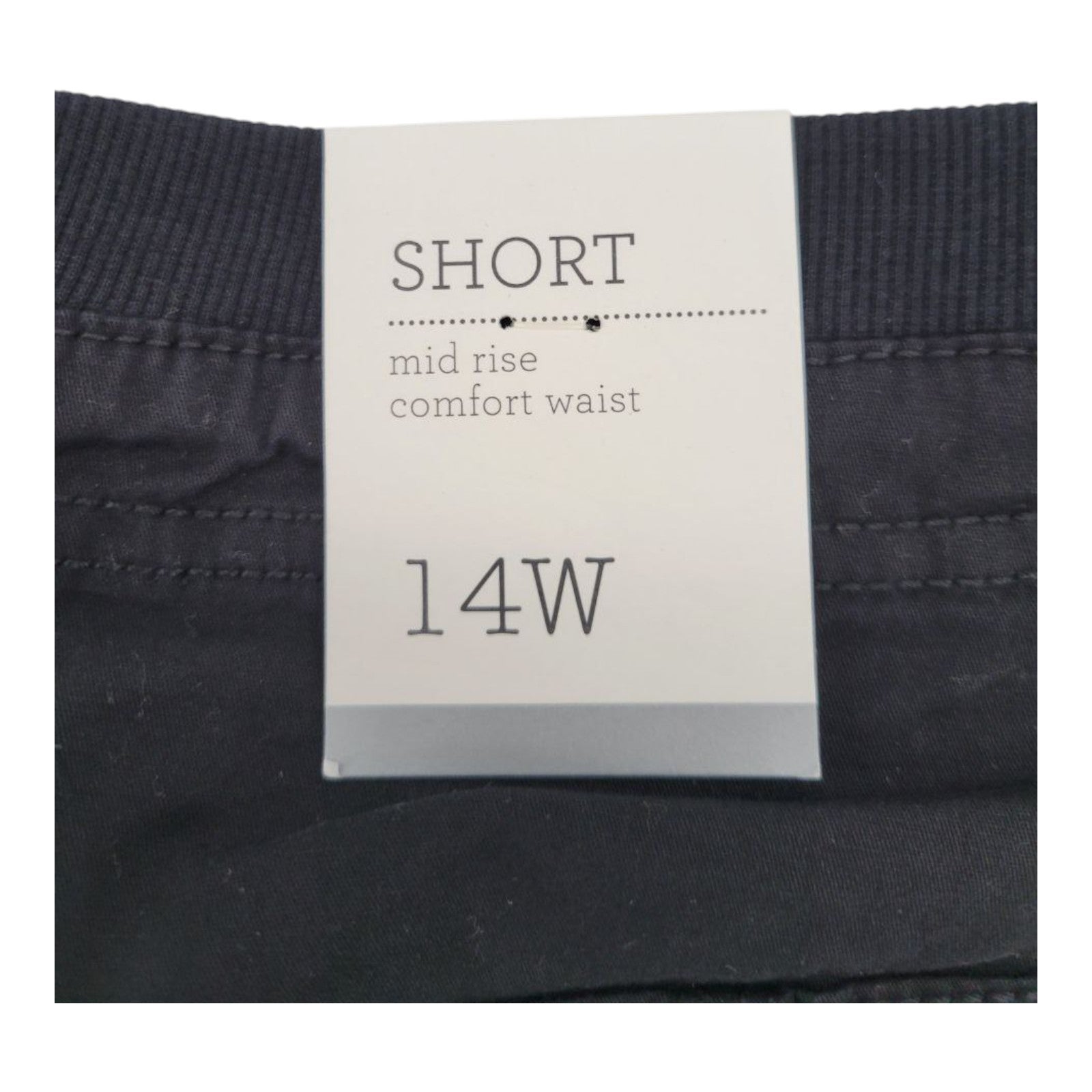 Style & Co Women's Cargo Shorts 14W Black Mid Rise Comfort Waist Pockets