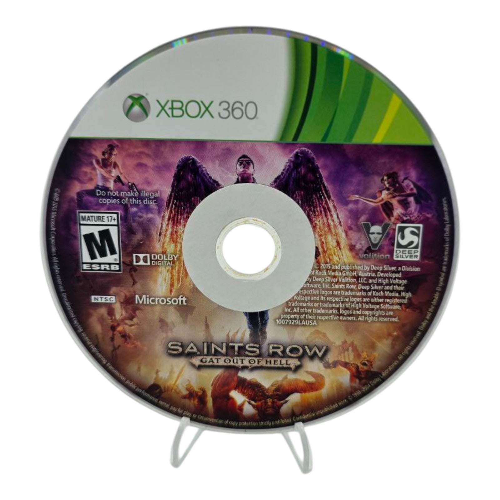 Saints Row Gat Out of Hell First Edition Xbox 360 Complete w/ Manual Tested 2015
