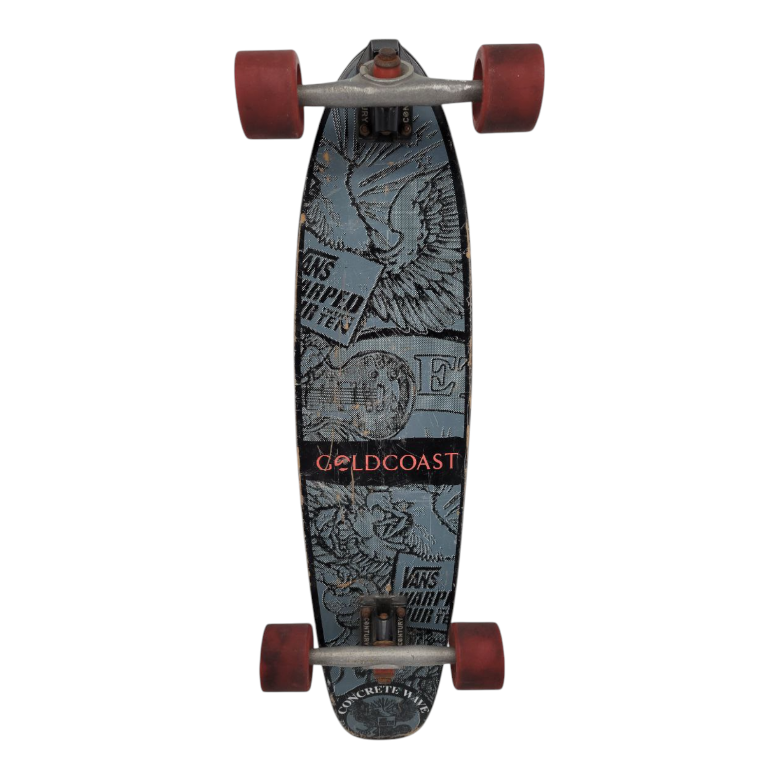 GoldCoast Concrete Wave Vans Warped Tour Edition Longboard Skateboard 33"