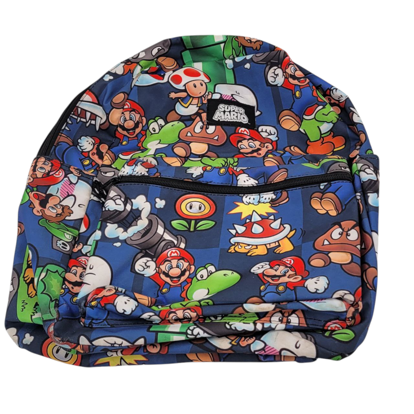 Nintendo Super Mario Multi-Colored Kids School Backpack Adjustable Straps 15x13