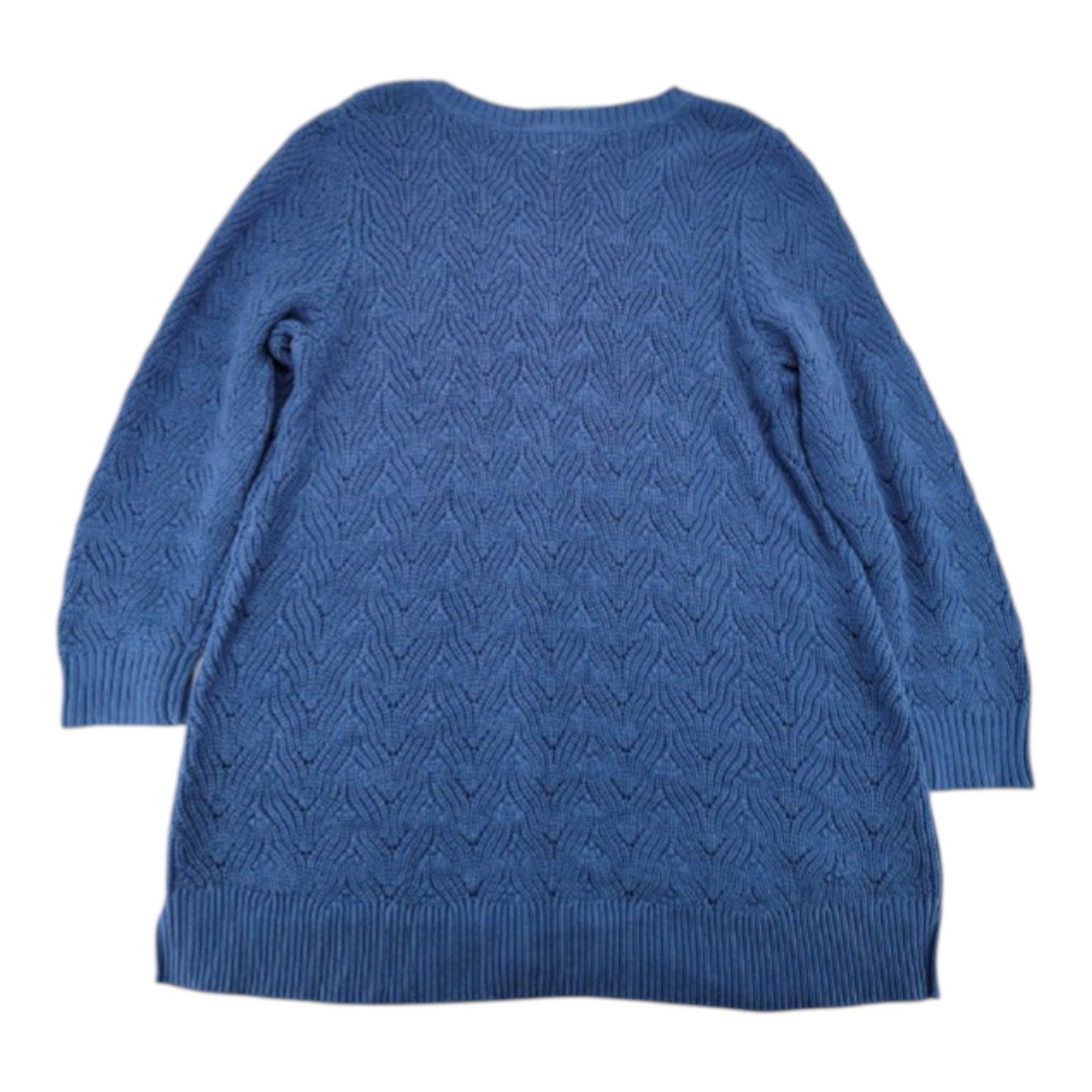 Style & Co Plus Sweater 2X Ocean Tide Blue Pullover Textured Knit Women's