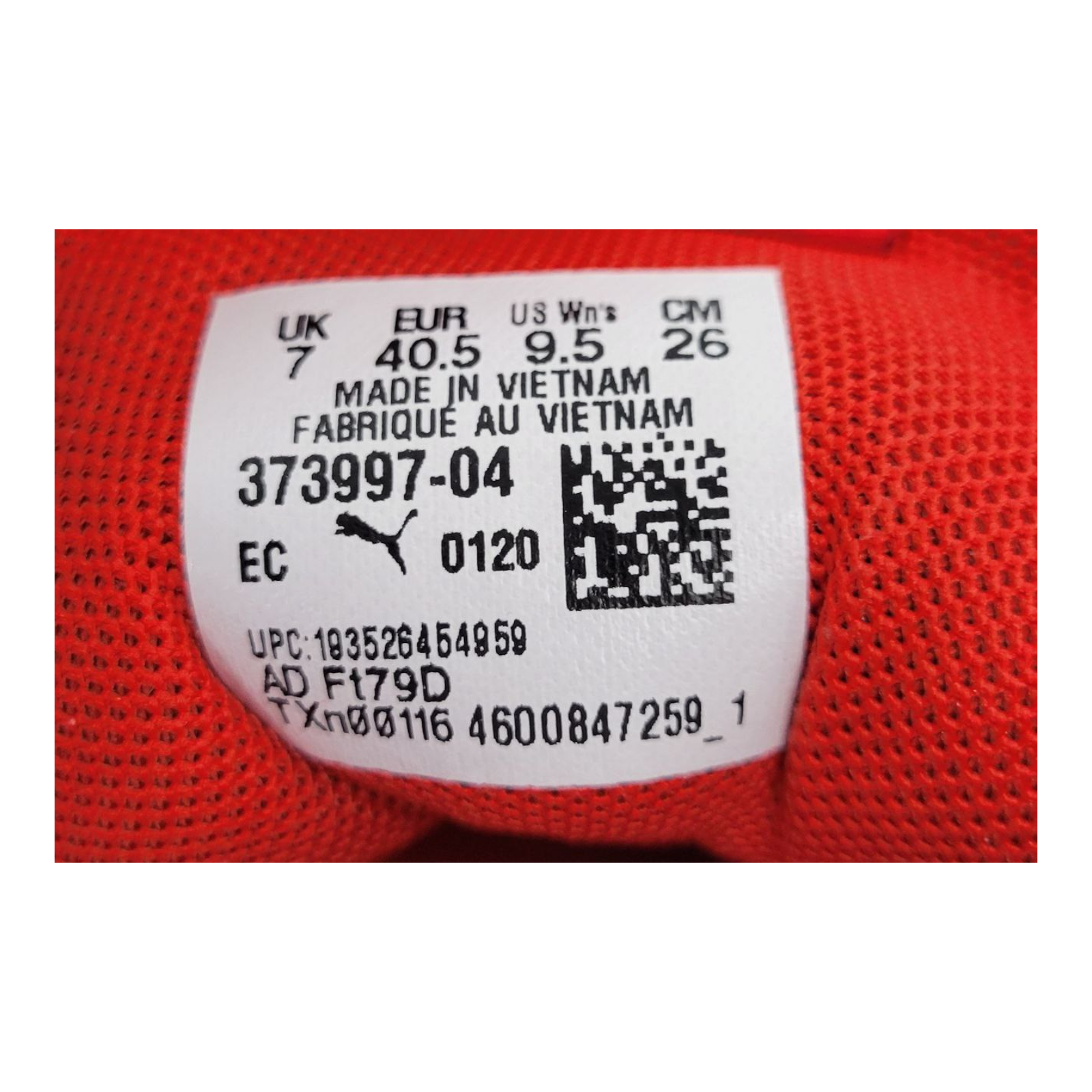 Puma SoftFoam Carina Summer Cat Red Sneakers Womens Size 9.5 373997-04