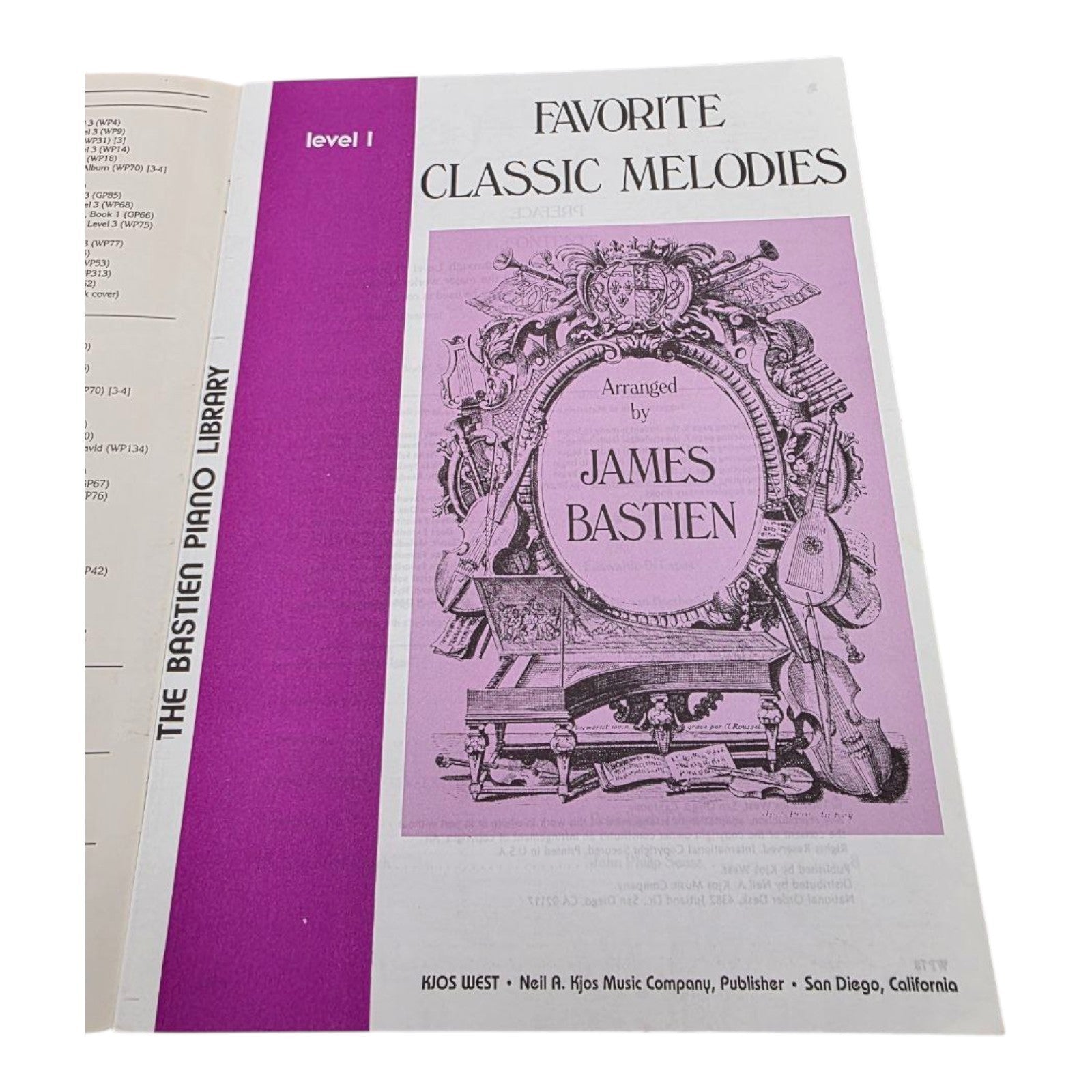 The Bastien Piano Library Favorite Classic Melodies Level 1 by James Bastien