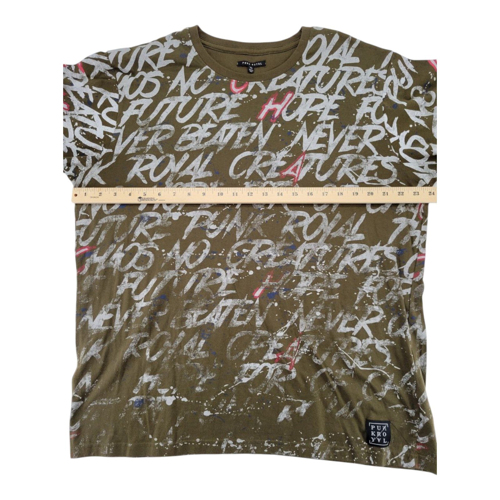 Punk Royal Olive Graphic Streetwear T-Shirt All Over Print XL