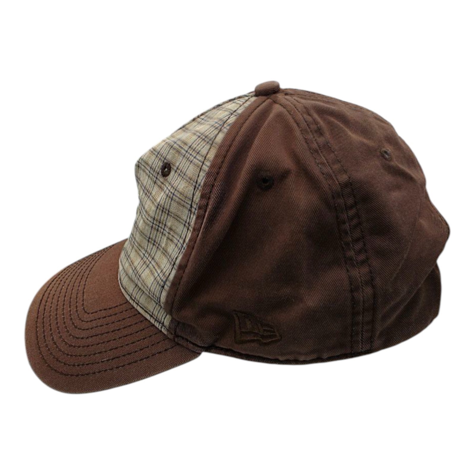 New Era MLB New York Yankees Brown Plaid Adjustable Snapback Hat One Size