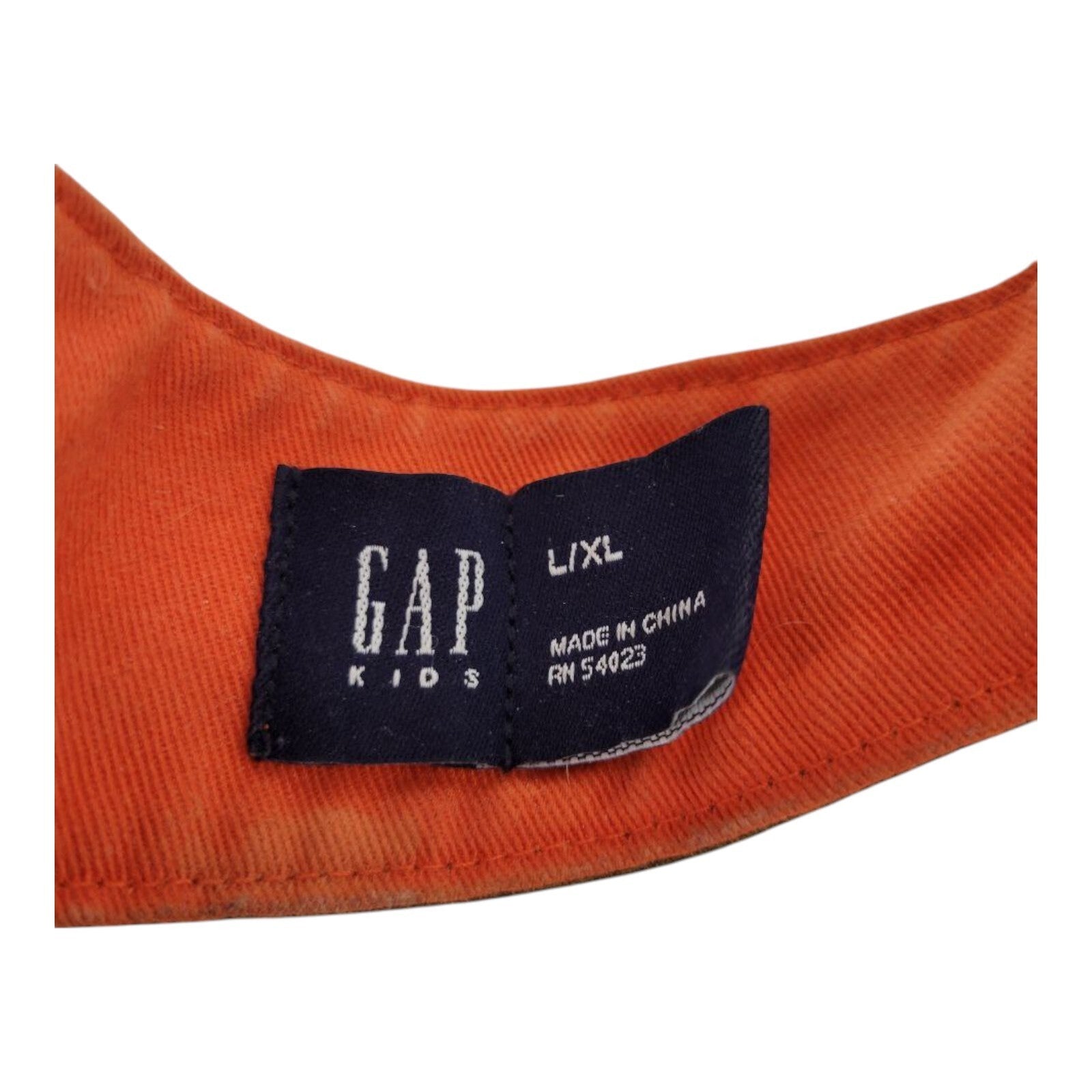 GAP Kids Camo Visor Green Orange Embroidered G Adjustable Hat L/XL