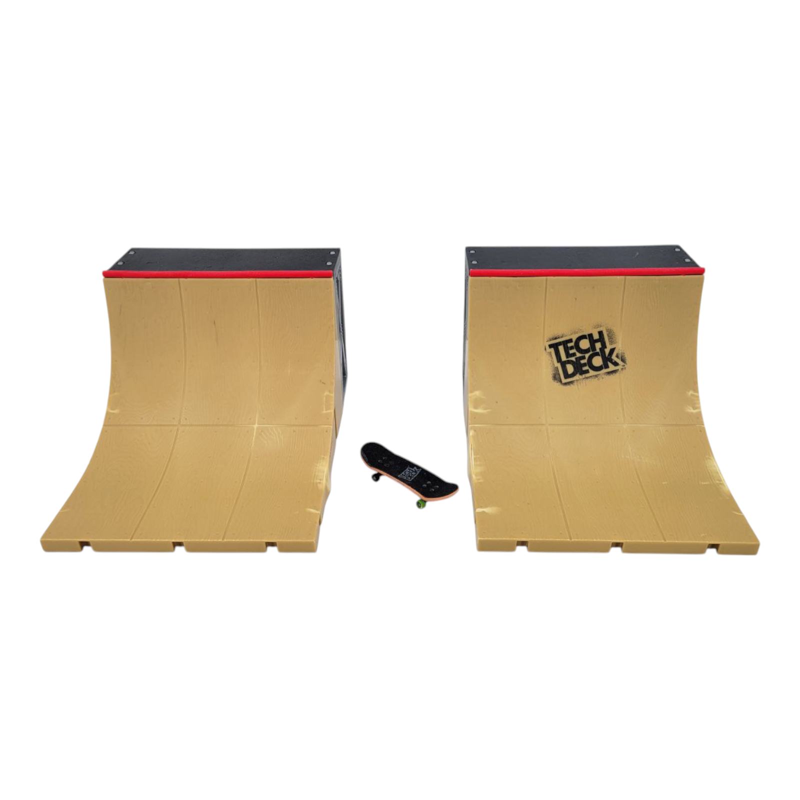 Tech Deck Element Fingerboard Skateboard & Halfpipe Ramp Set of 2 No Connectors