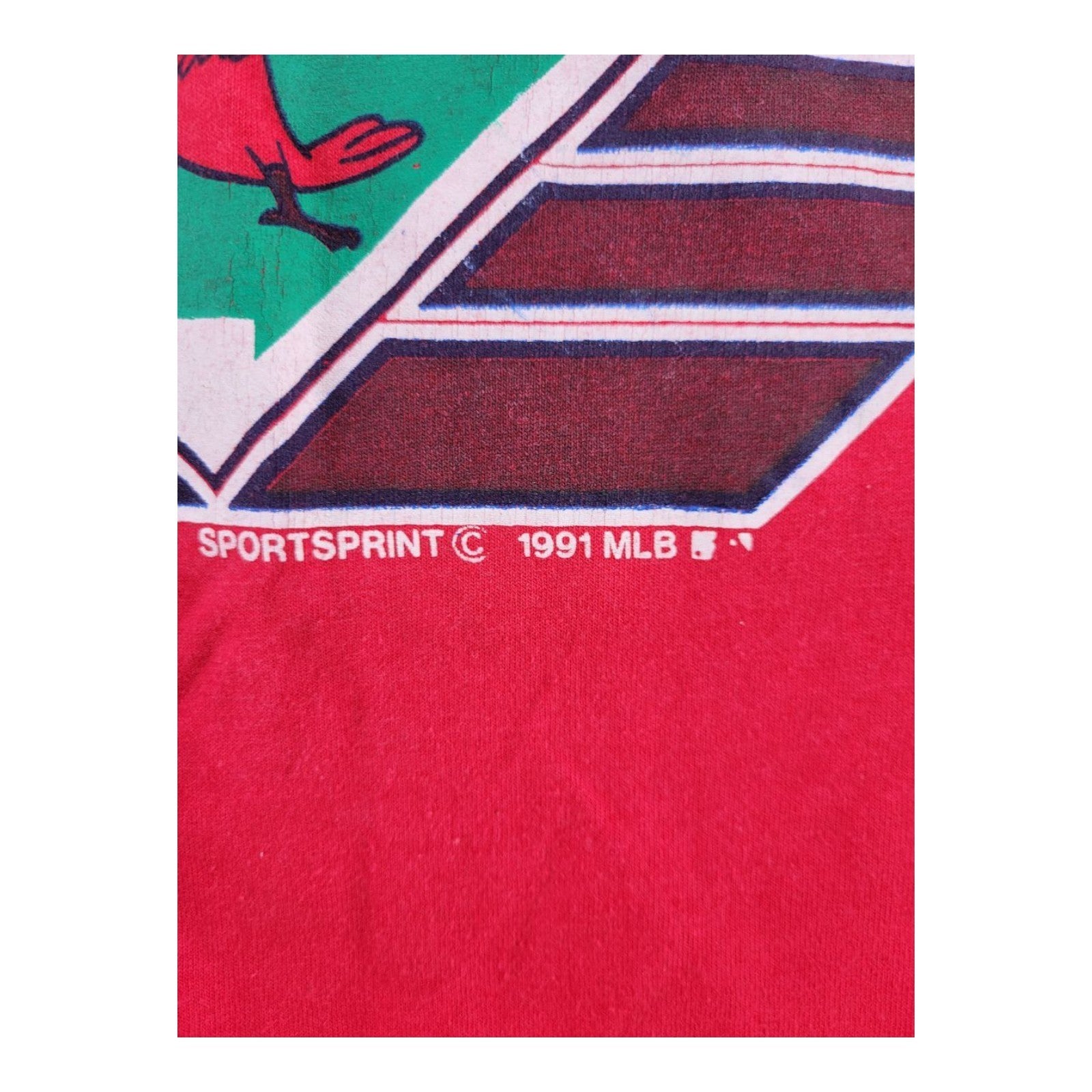 Vintage 1991 St. Louis Cardinals T-Shirt Red Screen Stars USA Made Size L