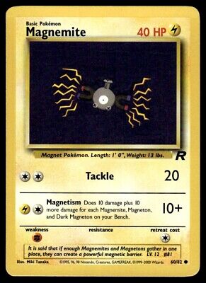 Pokemon TCG Team Rocket Magnemite 2000 Basic Common #60 Lightly Played Card