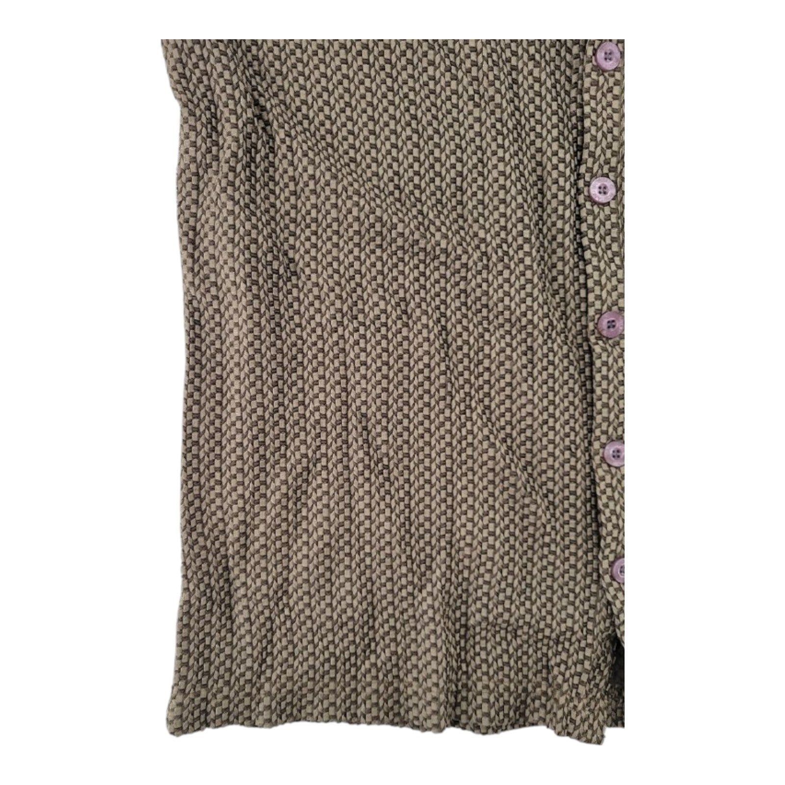 Positano by Charlie Lapson City Collection Brown Retro Textured Button Shirt 2X