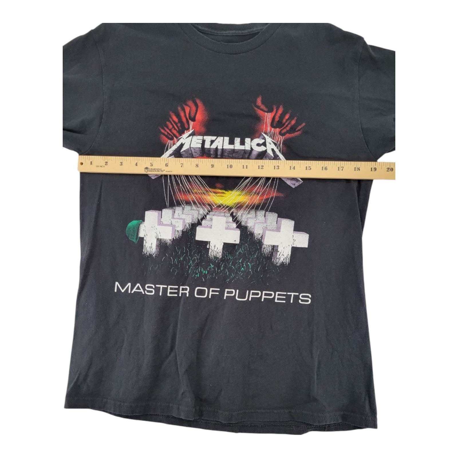 Metallica Master of Puppets T-Shirt Size M Black Cotton Vintage Look
